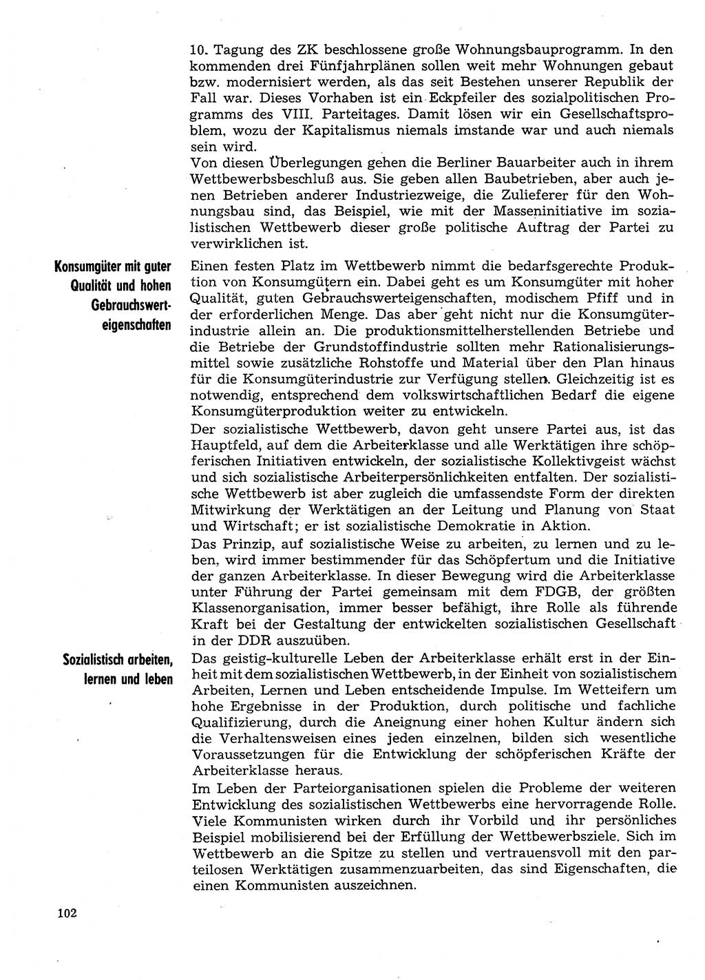 Neuer Weg (NW), Organ des Zentralkomitees (ZK) der SED (Sozialistische Einheitspartei Deutschlands) für Fragen des Parteilebens, 29. Jahrgang [Deutsche Demokratische Republik (DDR)] 1974, Seite 102 (NW ZK SED DDR 1974, S. 102)