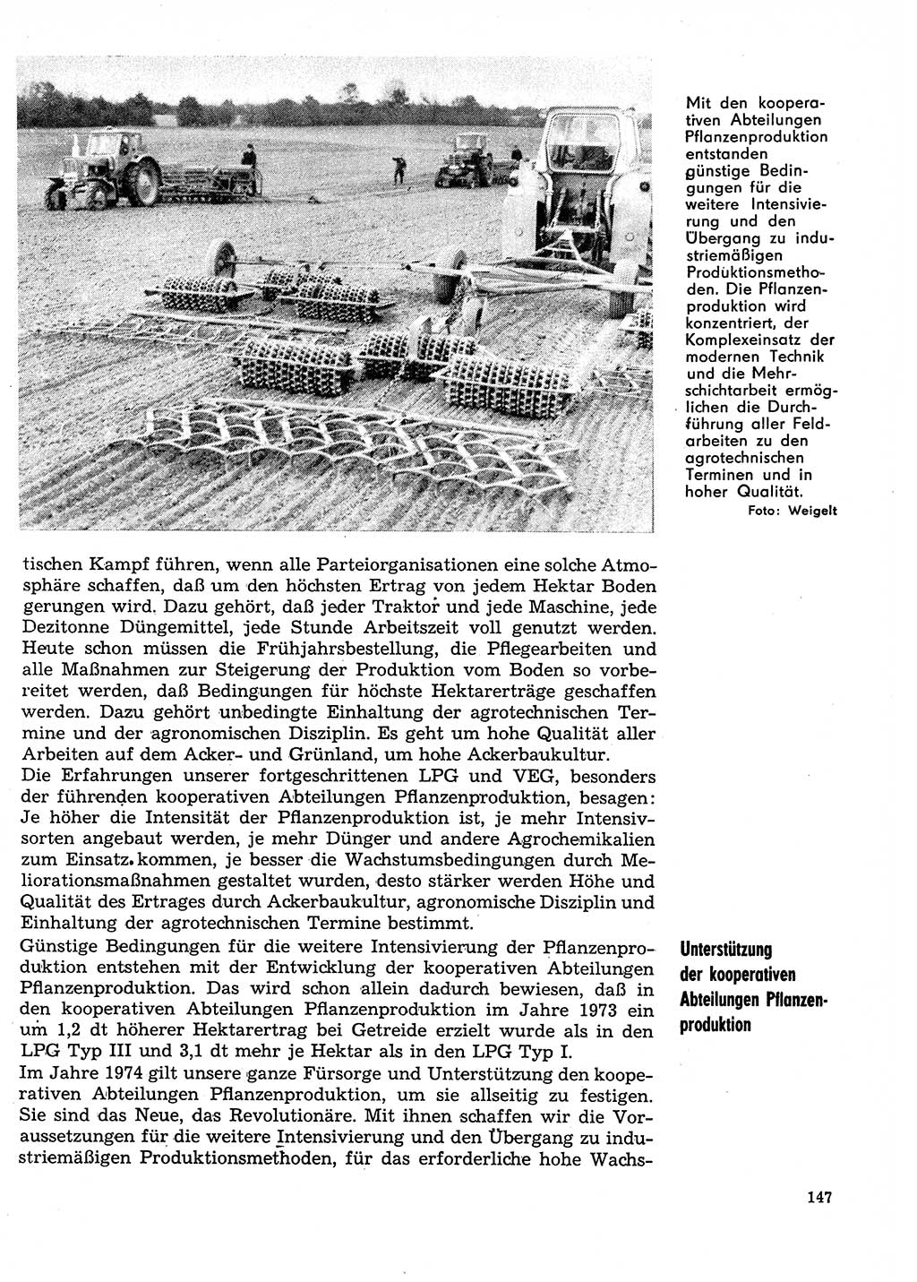 Neuer Weg (NW), Organ des Zentralkomitees (ZK) der SED (Sozialistische Einheitspartei Deutschlands) für Fragen des Parteilebens, 29. Jahrgang [Deutsche Demokratische Republik (DDR)] 1974, Seite 147 (NW ZK SED DDR 1974, S. 147)