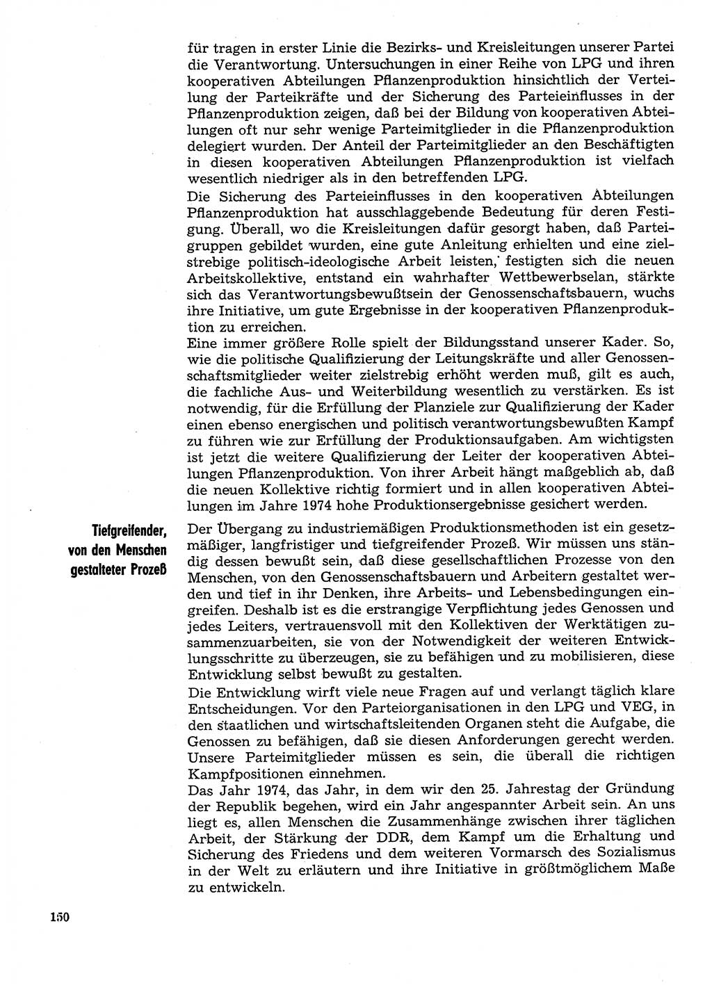 Neuer Weg (NW), Organ des Zentralkomitees (ZK) der SED (Sozialistische Einheitspartei Deutschlands) für Fragen des Parteilebens, 29. Jahrgang [Deutsche Demokratische Republik (DDR)] 1974, Seite 150 (NW ZK SED DDR 1974, S. 150)