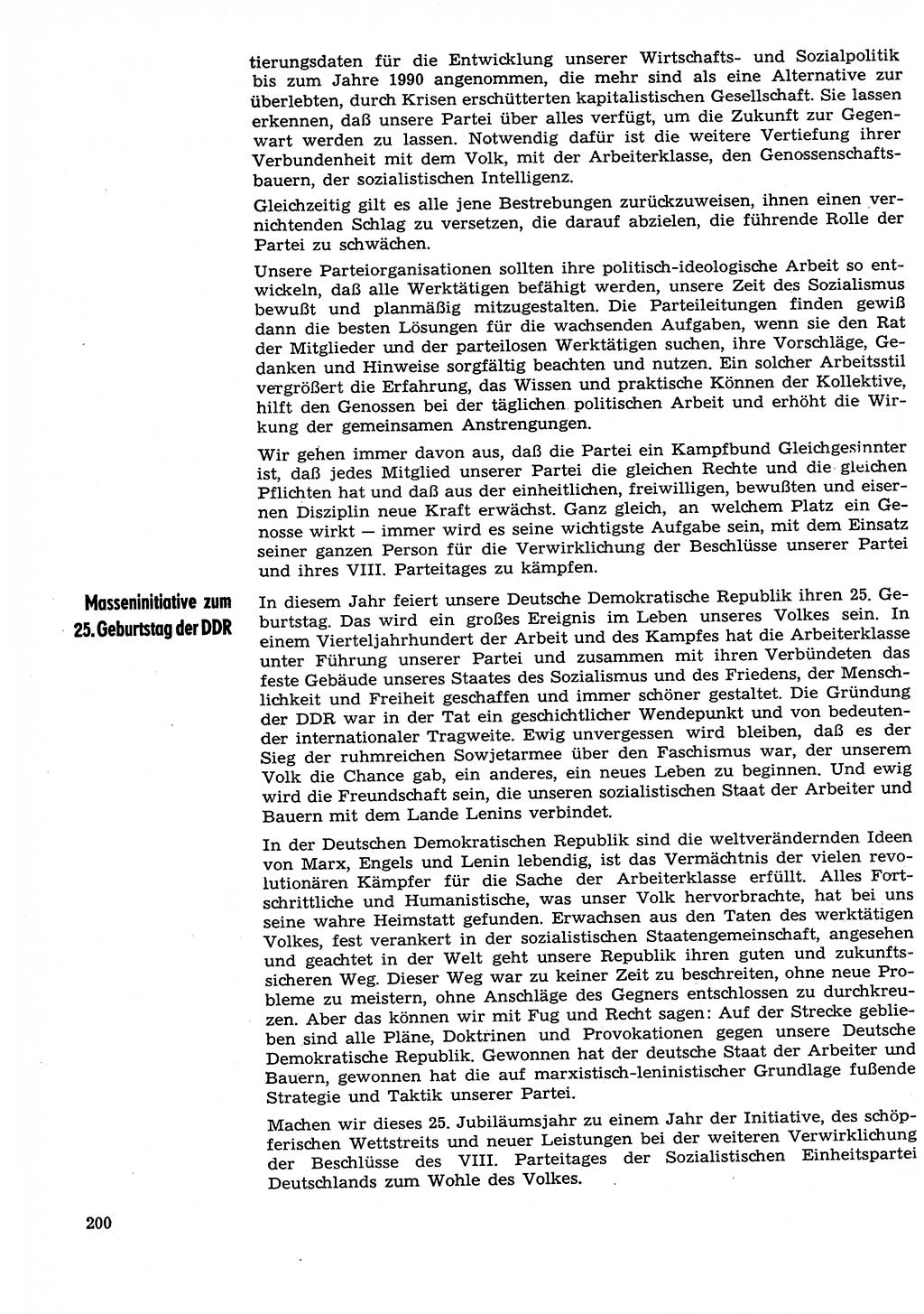 Neuer Weg (NW), Organ des Zentralkomitees (ZK) der SED (Sozialistische Einheitspartei Deutschlands) für Fragen des Parteilebens, 29. Jahrgang [Deutsche Demokratische Republik (DDR)] 1974, Seite 200 (NW ZK SED DDR 1974, S. 200)