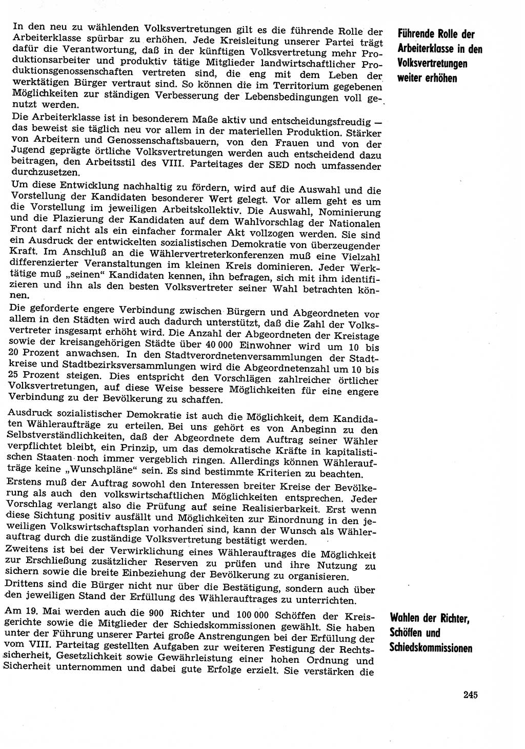 Neuer Weg (NW), Organ des Zentralkomitees (ZK) der SED (Sozialistische Einheitspartei Deutschlands) für Fragen des Parteilebens, 29. Jahrgang [Deutsche Demokratische Republik (DDR)] 1974, Seite 245 (NW ZK SED DDR 1974, S. 245)
