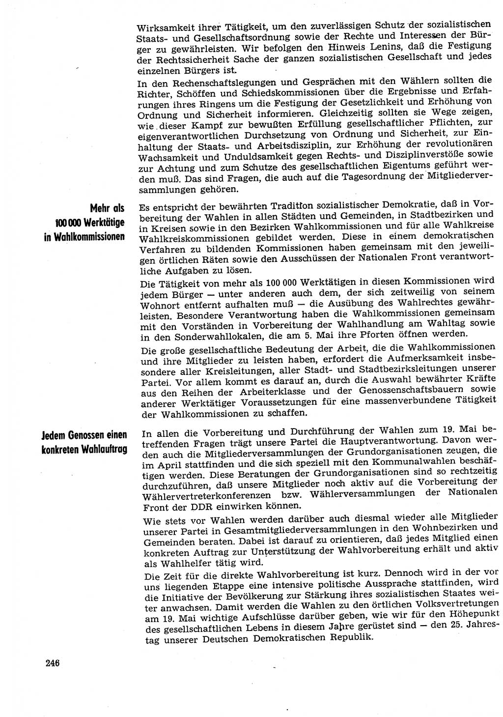 Neuer Weg (NW), Organ des Zentralkomitees (ZK) der SED (Sozialistische Einheitspartei Deutschlands) für Fragen des Parteilebens, 29. Jahrgang [Deutsche Demokratische Republik (DDR)] 1974, Seite 246 (NW ZK SED DDR 1974, S. 246)