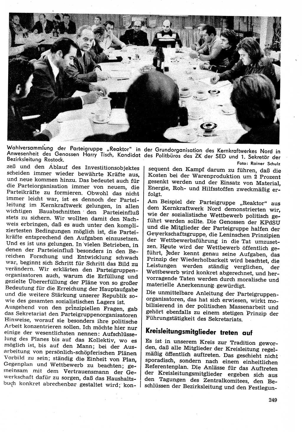 Neuer Weg (NW), Organ des Zentralkomitees (ZK) der SED (Sozialistische Einheitspartei Deutschlands) für Fragen des Parteilebens, 29. Jahrgang [Deutsche Demokratische Republik (DDR)] 1974, Seite 249 (NW ZK SED DDR 1974, S. 249)