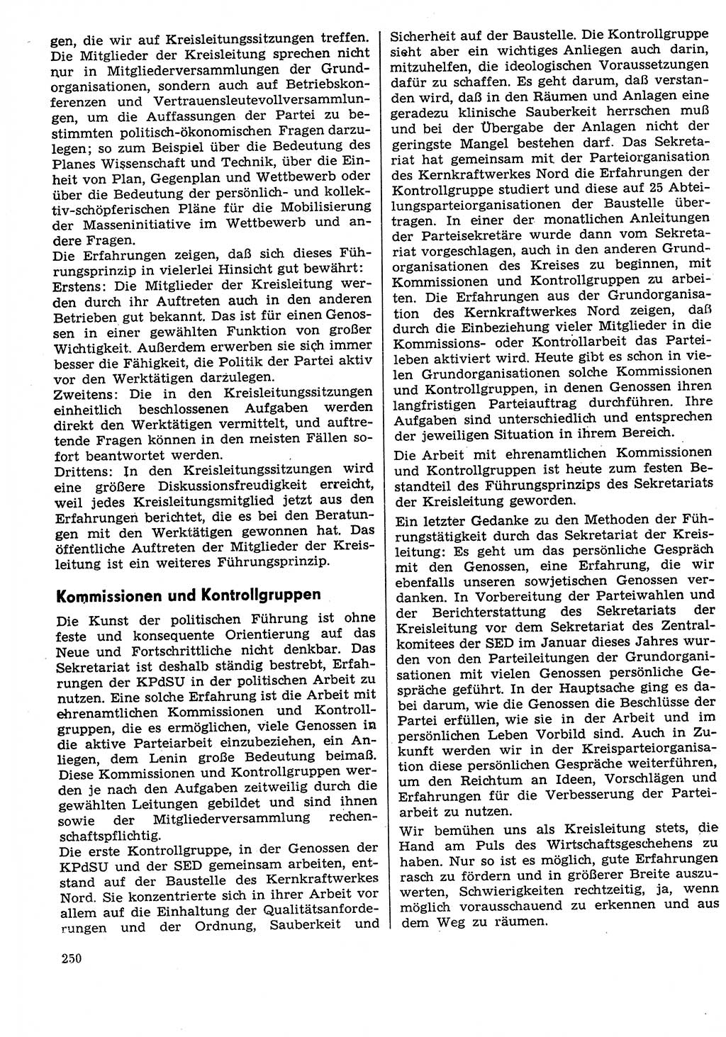 Neuer Weg (NW), Organ des Zentralkomitees (ZK) der SED (Sozialistische Einheitspartei Deutschlands) für Fragen des Parteilebens, 29. Jahrgang [Deutsche Demokratische Republik (DDR)] 1974, Seite 250 (NW ZK SED DDR 1974, S. 250)