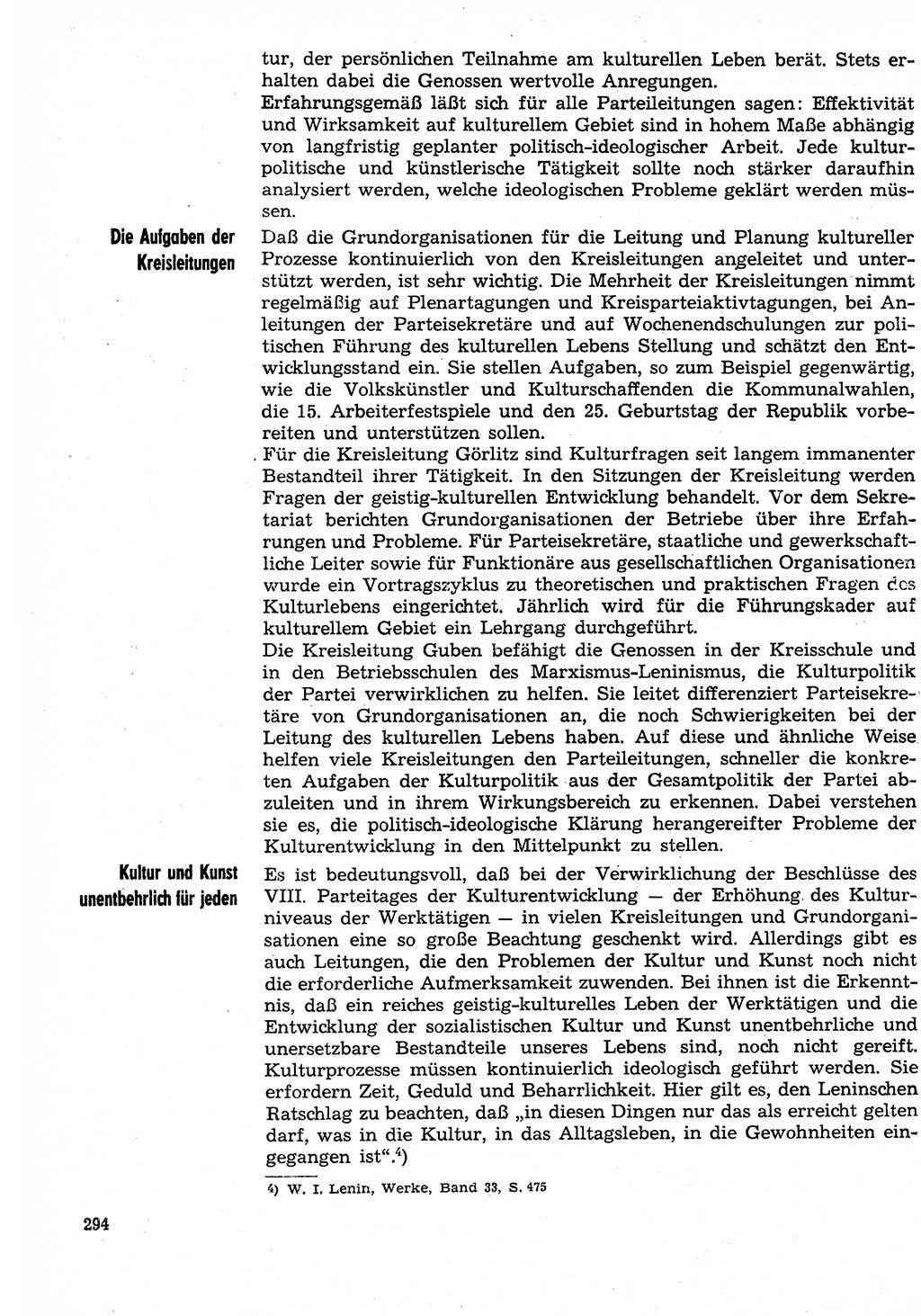 Neuer Weg (NW), Organ des Zentralkomitees (ZK) der SED (Sozialistische Einheitspartei Deutschlands) für Fragen des Parteilebens, 29. Jahrgang [Deutsche Demokratische Republik (DDR)] 1974, Seite 294 (NW ZK SED DDR 1974, S. 294)