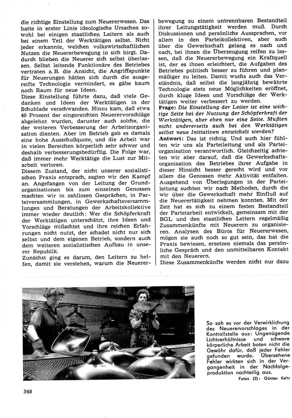 Neuer Weg (NW), Organ des Zentralkomitees (ZK) der SED (Sozialistische Einheitspartei Deutschlands) für Fragen des Parteilebens, 29. Jahrgang [Deutsche Demokratische Republik (DDR)] 1974, Seite 348 (NW ZK SED DDR 1974, S. 348)
