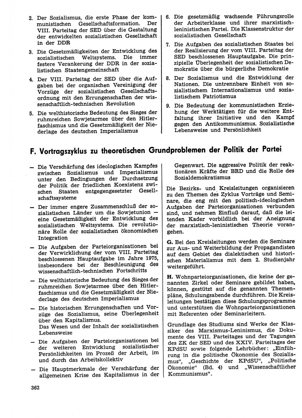 Neuer Weg (NW), Organ des Zentralkomitees (ZK) der SED (Sozialistische Einheitspartei Deutschlands) für Fragen des Parteilebens, 29. Jahrgang [Deutsche Demokratische Republik (DDR)] 1974, Seite 362 (NW ZK SED DDR 1974, S. 362)