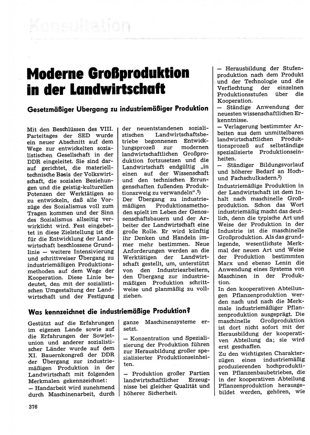 Neuer Weg (NW), Organ des Zentralkomitees (ZK) der SED (Sozialistische Einheitspartei Deutschlands) für Fragen des Parteilebens, 29. Jahrgang [Deutsche Demokratische Republik (DDR)] 1974, Seite 376 (NW ZK SED DDR 1974, S. 376)