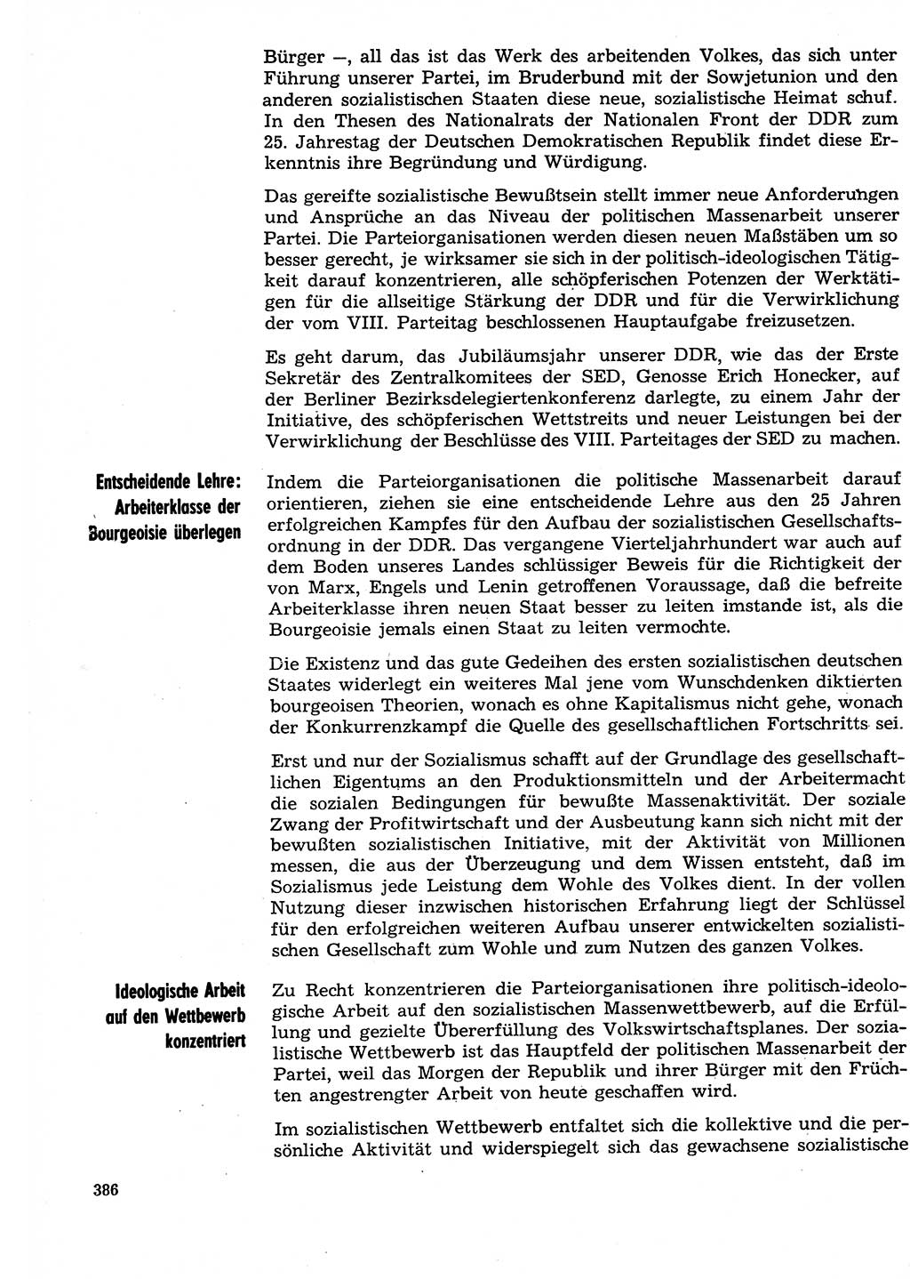 Neuer Weg (NW), Organ des Zentralkomitees (ZK) der SED (Sozialistische Einheitspartei Deutschlands) für Fragen des Parteilebens, 29. Jahrgang [Deutsche Demokratische Republik (DDR)] 1974, Seite 386 (NW ZK SED DDR 1974, S. 386)