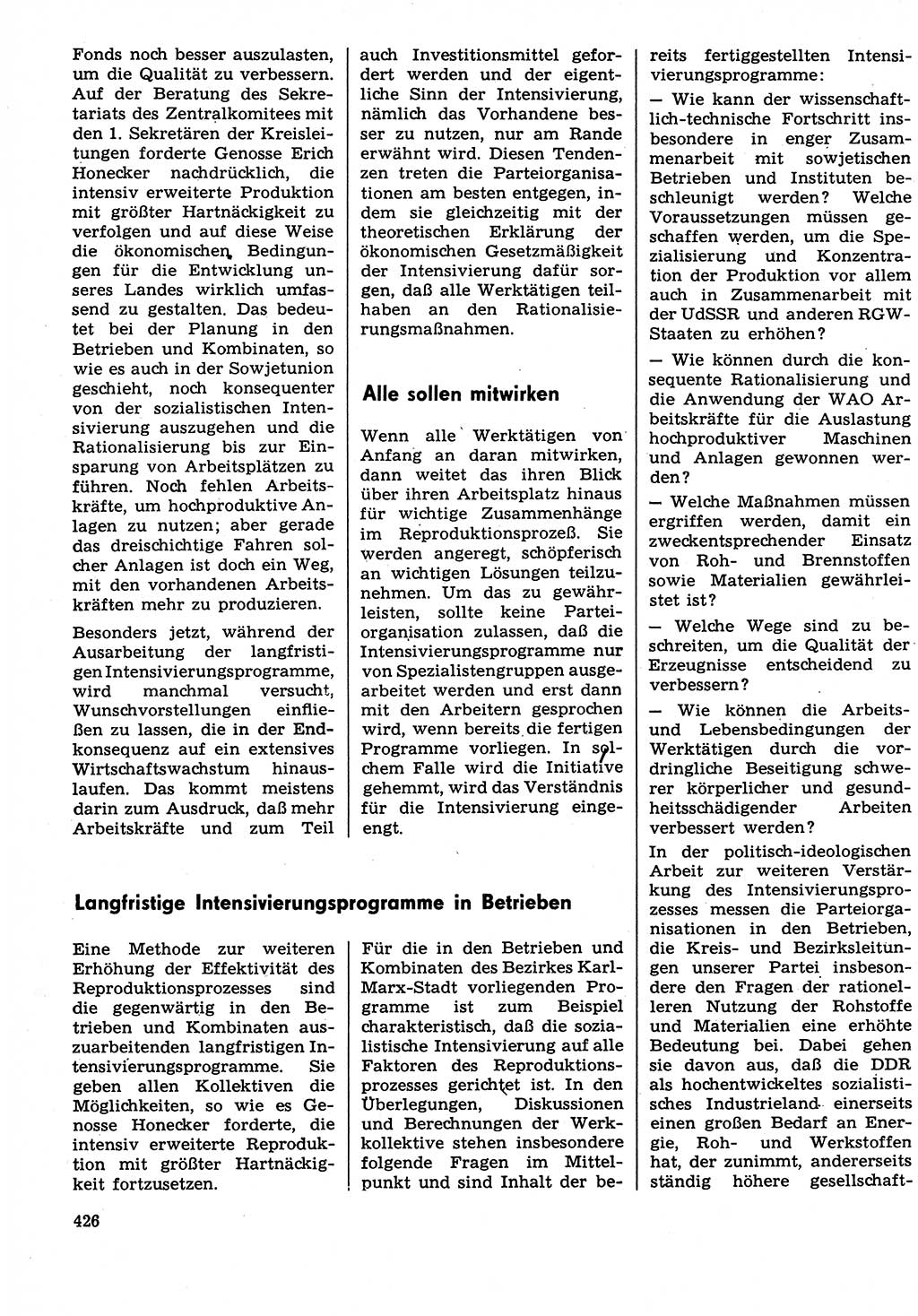 Neuer Weg (NW), Organ des Zentralkomitees (ZK) der SED (Sozialistische Einheitspartei Deutschlands) für Fragen des Parteilebens, 29. Jahrgang [Deutsche Demokratische Republik (DDR)] 1974, Seite 426 (NW ZK SED DDR 1974, S. 426)
