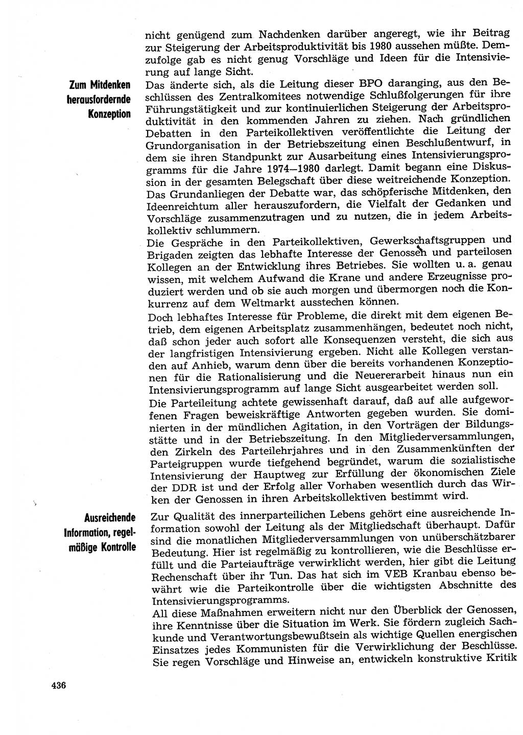 Neuer Weg (NW), Organ des Zentralkomitees (ZK) der SED (Sozialistische Einheitspartei Deutschlands) für Fragen des Parteilebens, 29. Jahrgang [Deutsche Demokratische Republik (DDR)] 1974, Seite 436 (NW ZK SED DDR 1974, S. 436)