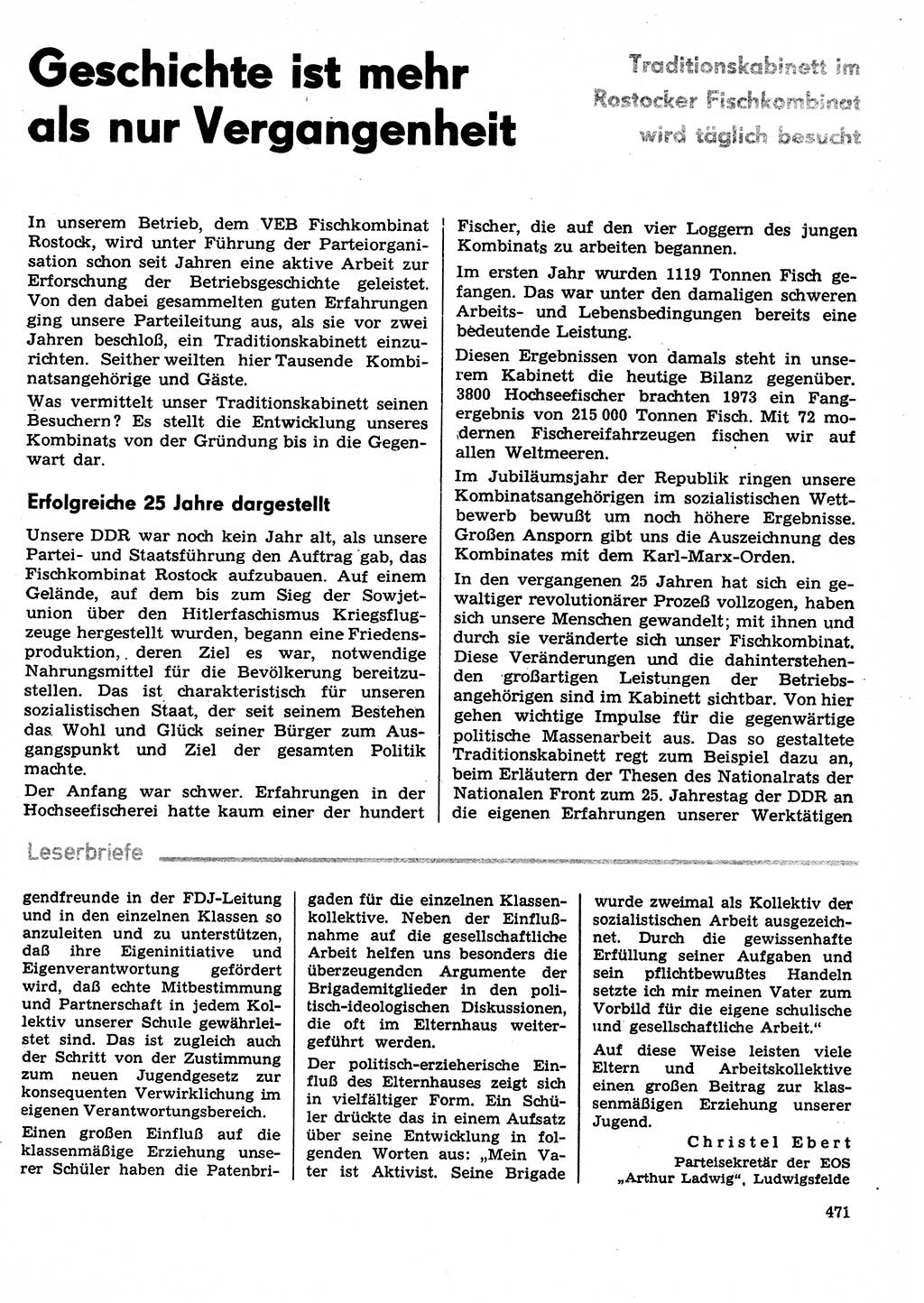 Neuer Weg (NW), Organ des Zentralkomitees (ZK) der SED (Sozialistische Einheitspartei Deutschlands) für Fragen des Parteilebens, 29. Jahrgang [Deutsche Demokratische Republik (DDR)] 1974, Seite 471 (NW ZK SED DDR 1974, S. 471)