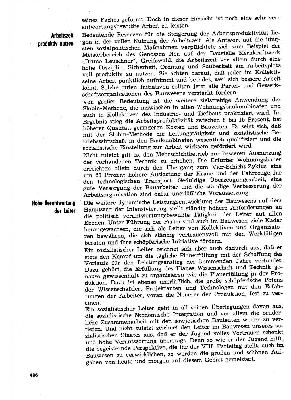 Neuer Weg (NW), Organ des Zentralkomitees (ZK) der SED (Sozialistische Einheitspartei Deutschlands) für Fragen des Parteilebens, 29. Jahrgang [Deutsche Demokratische Republik (DDR)] 1974, Seite 486 (NW ZK SED DDR 1974, S. 486)