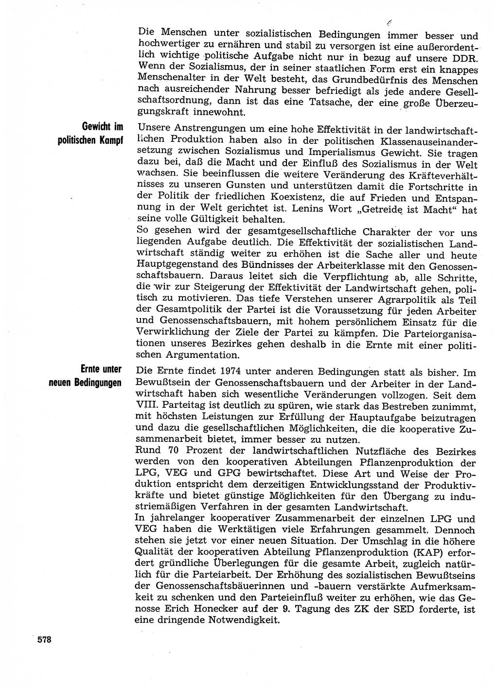 Neuer Weg (NW), Organ des Zentralkomitees (ZK) der SED (Sozialistische Einheitspartei Deutschlands) für Fragen des Parteilebens, 29. Jahrgang [Deutsche Demokratische Republik (DDR)] 1974, Seite 578 (NW ZK SED DDR 1974, S. 578)