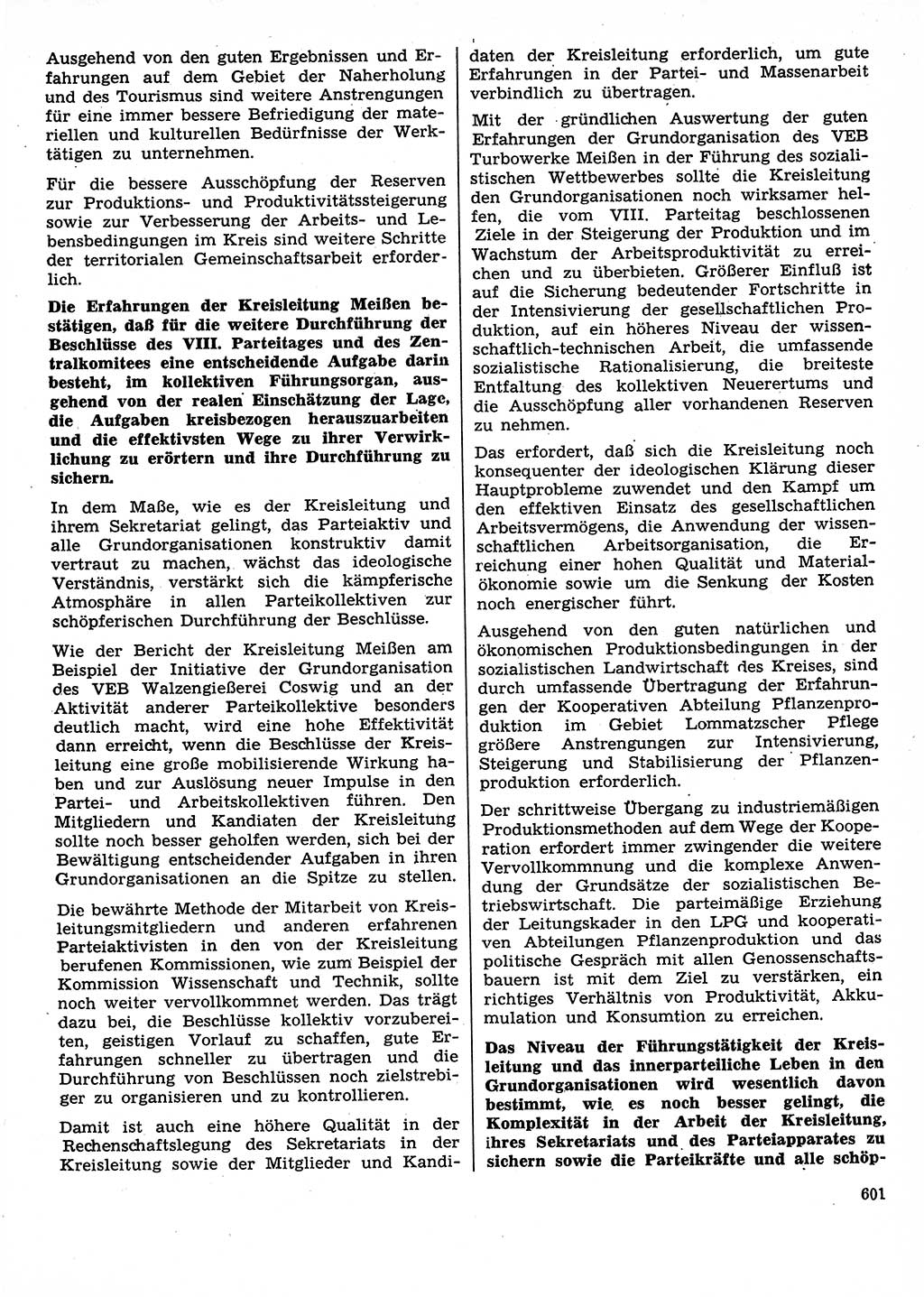 Neuer Weg (NW), Organ des Zentralkomitees (ZK) der SED (Sozialistische Einheitspartei Deutschlands) für Fragen des Parteilebens, 29. Jahrgang [Deutsche Demokratische Republik (DDR)] 1974, Seite 601 (NW ZK SED DDR 1974, S. 601)