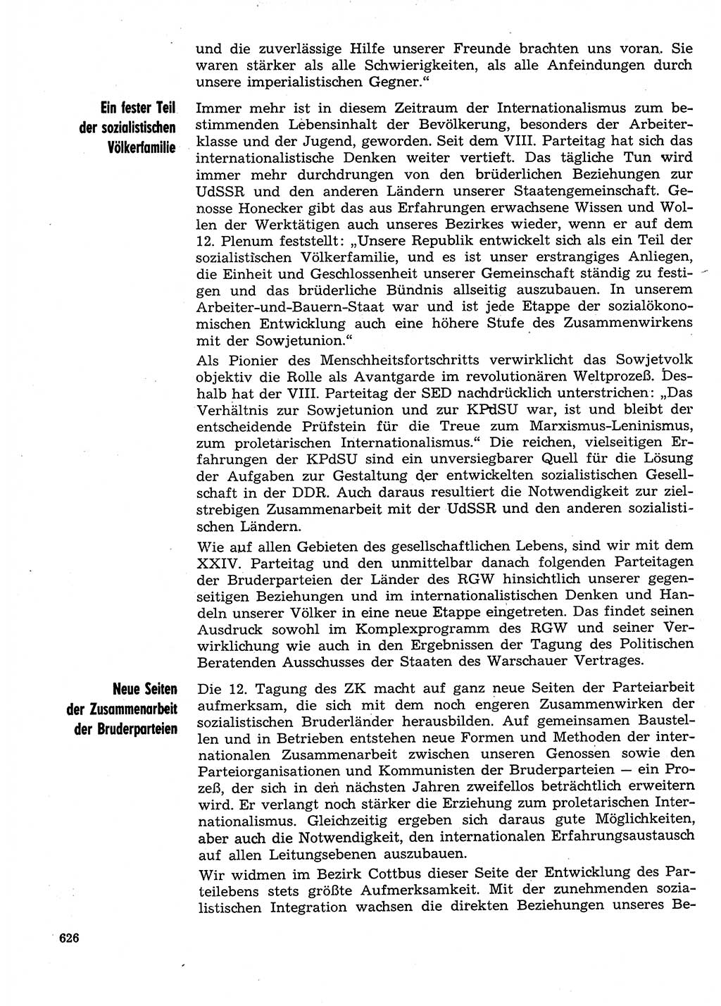 Neuer Weg (NW), Organ des Zentralkomitees (ZK) der SED (Sozialistische Einheitspartei Deutschlands) für Fragen des Parteilebens, 29. Jahrgang [Deutsche Demokratische Republik (DDR)] 1974, Seite 626 (NW ZK SED DDR 1974, S. 626)