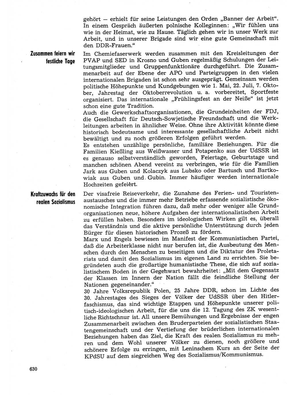 Neuer Weg (NW), Organ des Zentralkomitees (ZK) der SED (Sozialistische Einheitspartei Deutschlands) für Fragen des Parteilebens, 29. Jahrgang [Deutsche Demokratische Republik (DDR)] 1974, Seite 630 (NW ZK SED DDR 1974, S. 630)