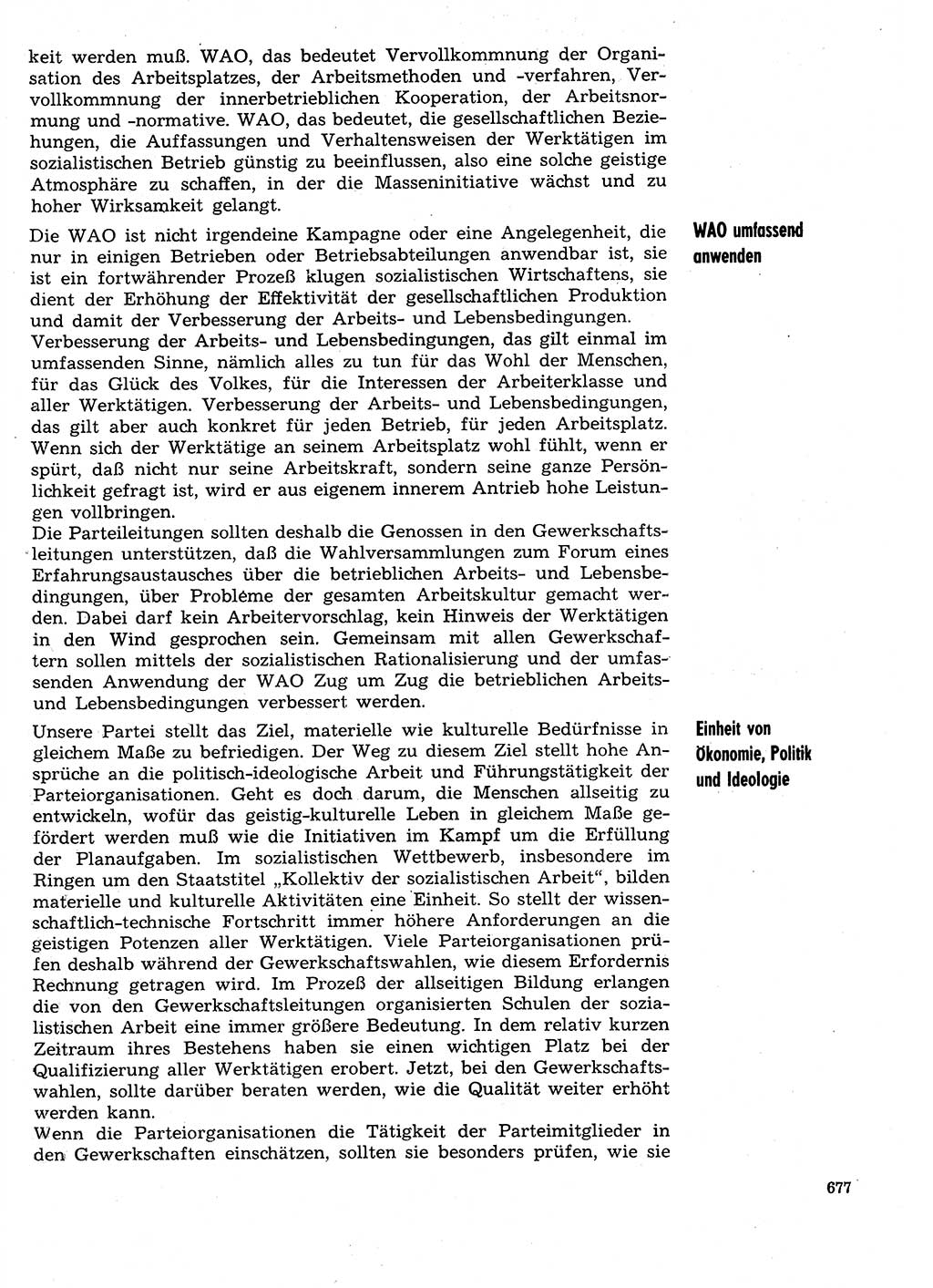 Neuer Weg (NW), Organ des Zentralkomitees (ZK) der SED (Sozialistische Einheitspartei Deutschlands) für Fragen des Parteilebens, 29. Jahrgang [Deutsche Demokratische Republik (DDR)] 1974, Seite 677 (NW ZK SED DDR 1974, S. 677)