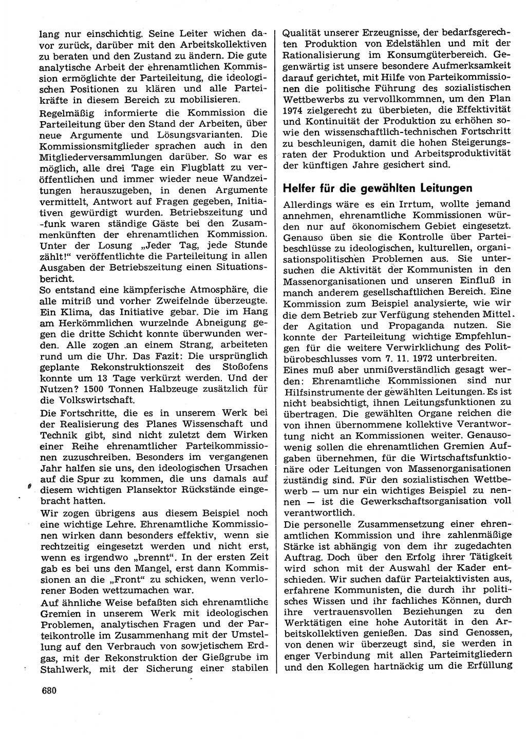 Neuer Weg (NW), Organ des Zentralkomitees (ZK) der SED (Sozialistische Einheitspartei Deutschlands) für Fragen des Parteilebens, 29. Jahrgang [Deutsche Demokratische Republik (DDR)] 1974, Seite 680 (NW ZK SED DDR 1974, S. 680)