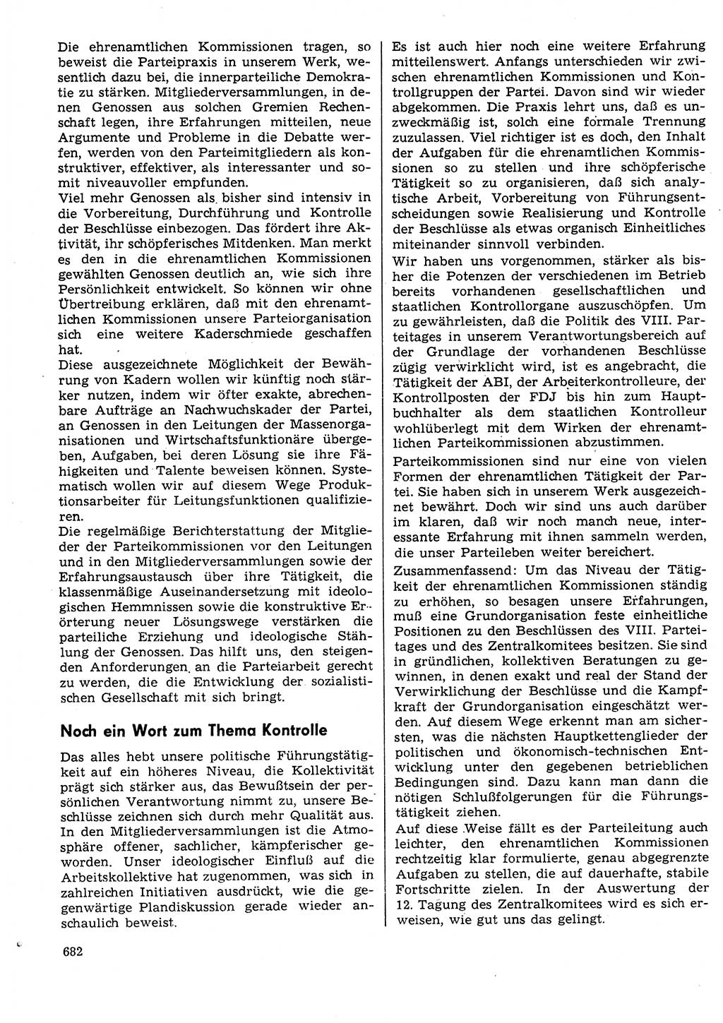 Neuer Weg (NW), Organ des Zentralkomitees (ZK) der SED (Sozialistische Einheitspartei Deutschlands) für Fragen des Parteilebens, 29. Jahrgang [Deutsche Demokratische Republik (DDR)] 1974, Seite 682 (NW ZK SED DDR 1974, S. 682)