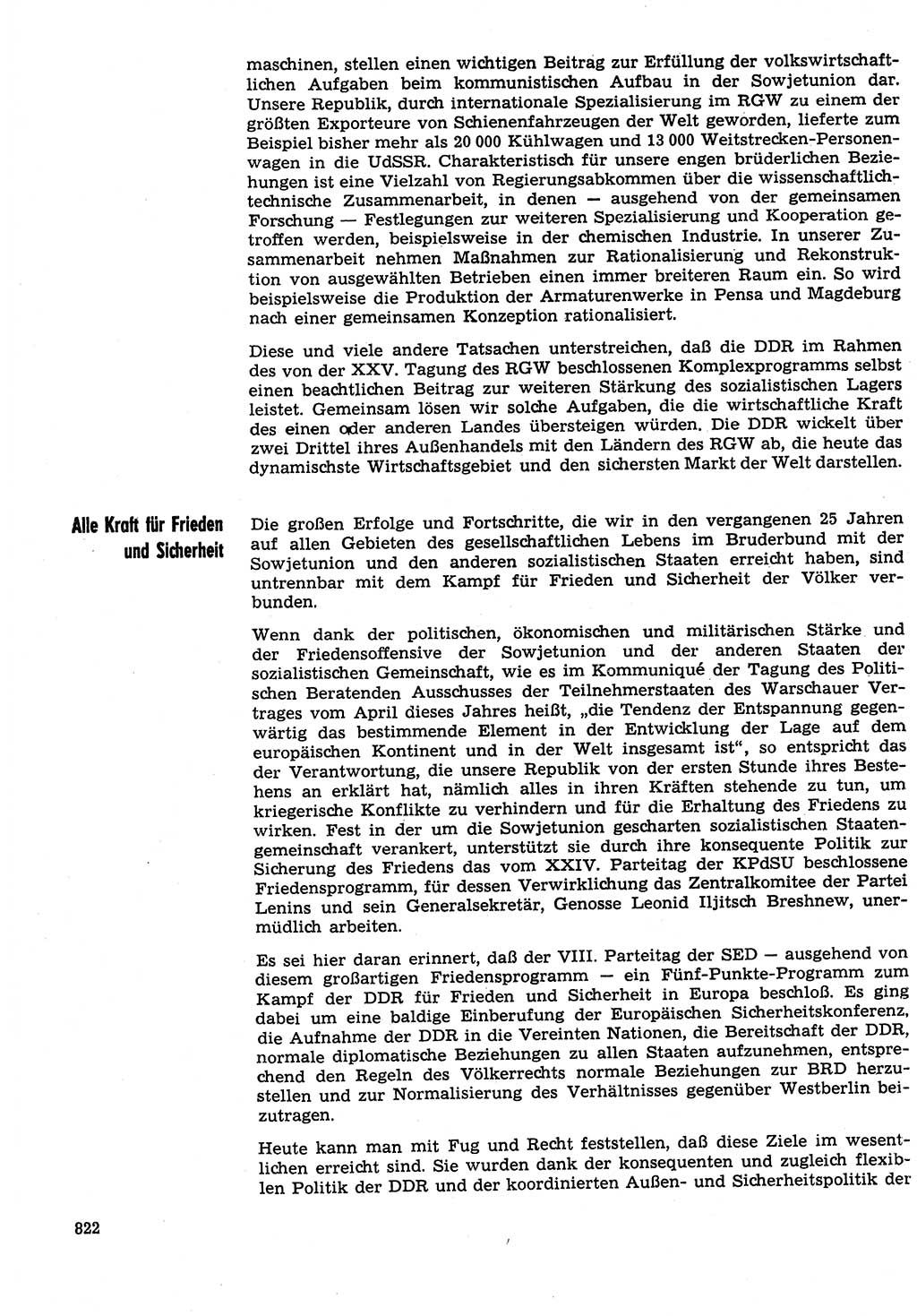 Neuer Weg (NW), Organ des Zentralkomitees (ZK) der SED (Sozialistische Einheitspartei Deutschlands) für Fragen des Parteilebens, 29. Jahrgang [Deutsche Demokratische Republik (DDR)] 1974, Seite 822 (NW ZK SED DDR 1974, S. 822)