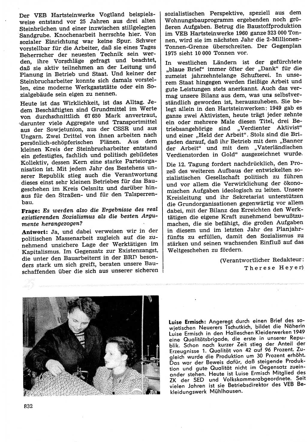 Neuer Weg (NW), Organ des Zentralkomitees (ZK) der SED (Sozialistische Einheitspartei Deutschlands) für Fragen des Parteilebens, 29. Jahrgang [Deutsche Demokratische Republik (DDR)] 1974, Seite 832 (NW ZK SED DDR 1974, S. 832)