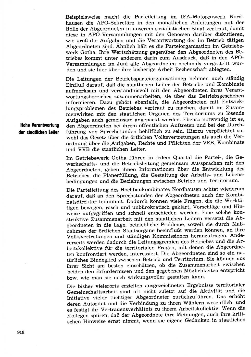 Neuer Weg (NW), Organ des Zentralkomitees (ZK) der SED (Sozialistische Einheitspartei Deutschlands) für Fragen des Parteilebens, 29. Jahrgang [Deutsche Demokratische Republik (DDR)] 1974, Seite 918 (NW ZK SED DDR 1974, S. 918)