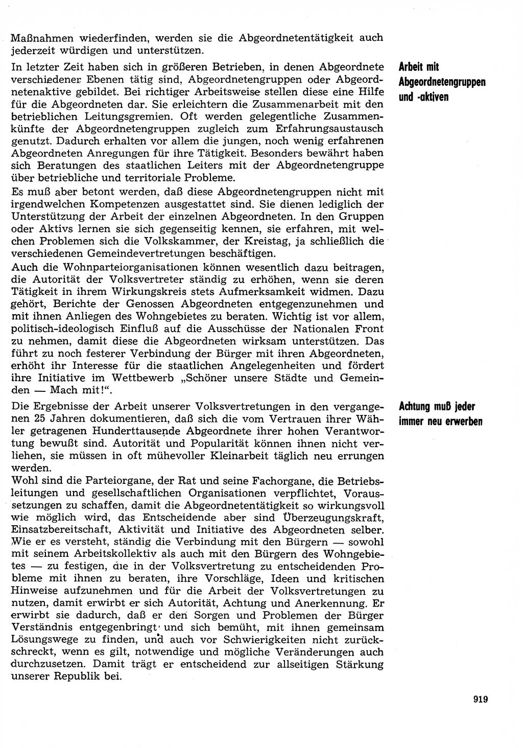 Neuer Weg (NW), Organ des Zentralkomitees (ZK) der SED (Sozialistische Einheitspartei Deutschlands) für Fragen des Parteilebens, 29. Jahrgang [Deutsche Demokratische Republik (DDR)] 1974, Seite 919 (NW ZK SED DDR 1974, S. 919)