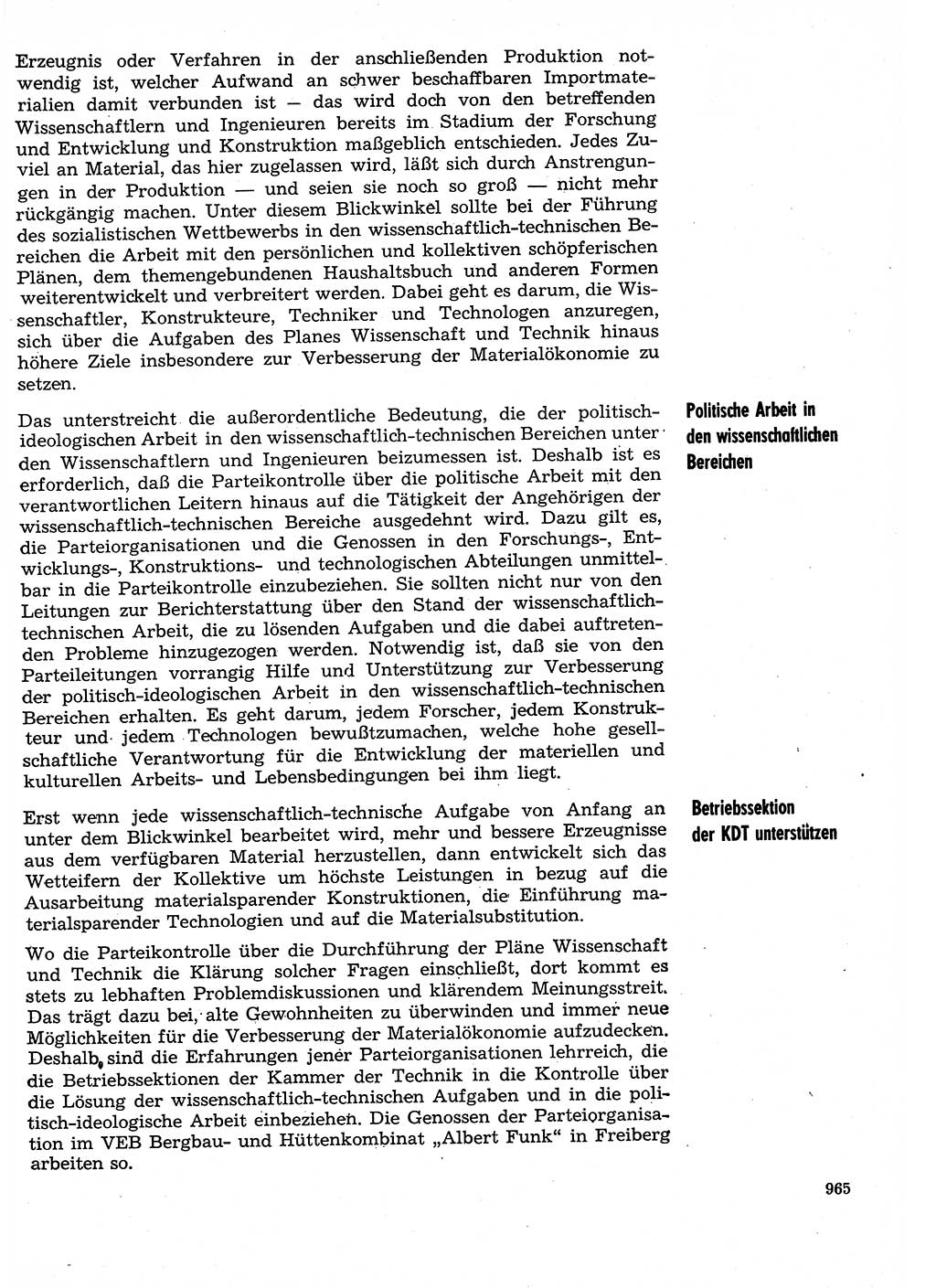 Neuer Weg (NW), Organ des Zentralkomitees (ZK) der SED (Sozialistische Einheitspartei Deutschlands) für Fragen des Parteilebens, 29. Jahrgang [Deutsche Demokratische Republik (DDR)] 1974, Seite 965 (NW ZK SED DDR 1974, S. 965)