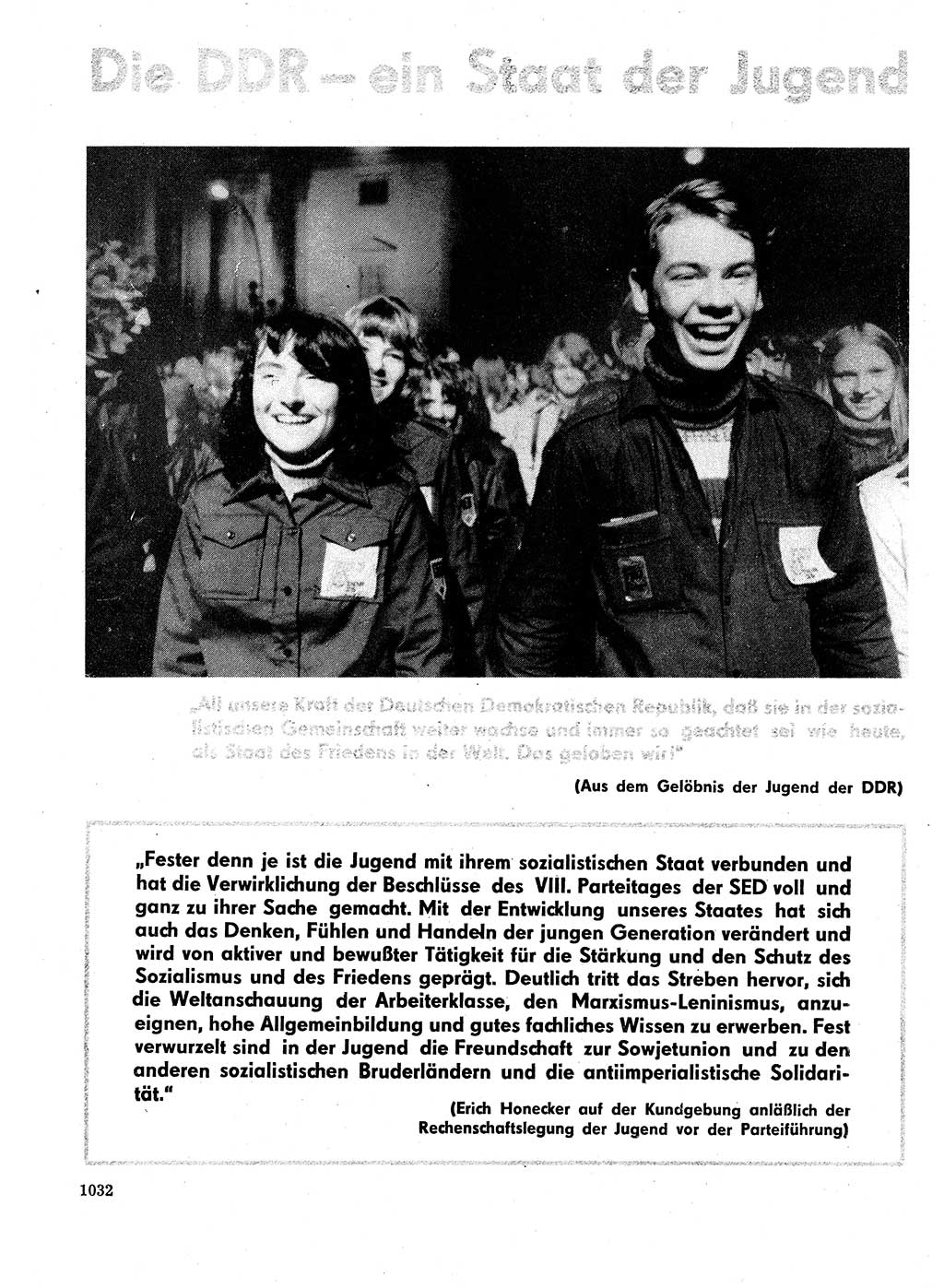 Neuer Weg (NW), Organ des Zentralkomitees (ZK) der SED (Sozialistische Einheitspartei Deutschlands) für Fragen des Parteilebens, 29. Jahrgang [Deutsche Demokratische Republik (DDR)] 1974, Seite 1032 (NW ZK SED DDR 1974, S. 1032)