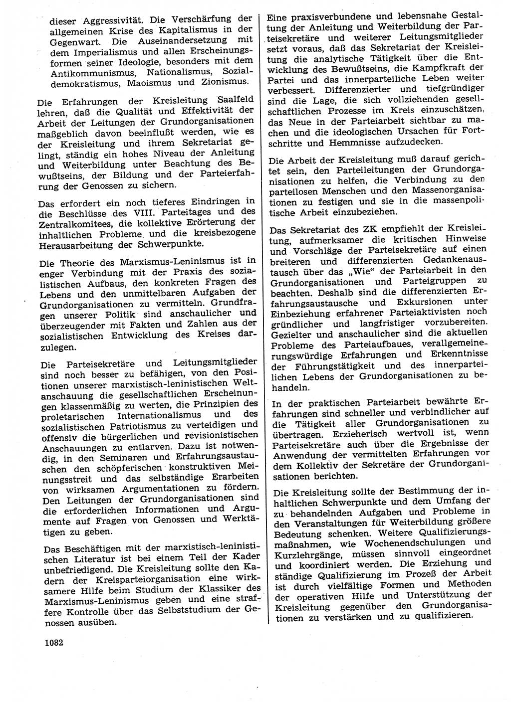 Neuer Weg (NW), Organ des Zentralkomitees (ZK) der SED (Sozialistische Einheitspartei Deutschlands) für Fragen des Parteilebens, 29. Jahrgang [Deutsche Demokratische Republik (DDR)] 1974, Seite 1082 (NW ZK SED DDR 1974, S. 1082)