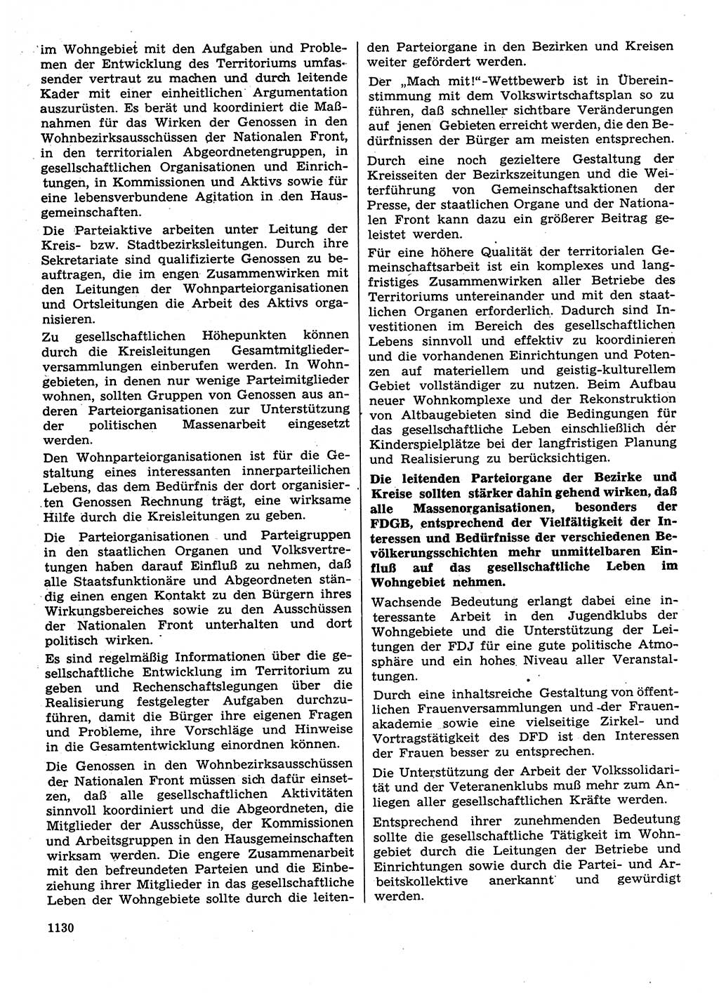 Neuer Weg (NW), Organ des Zentralkomitees (ZK) der SED (Sozialistische Einheitspartei Deutschlands) für Fragen des Parteilebens, 29. Jahrgang [Deutsche Demokratische Republik (DDR)] 1974, Seite 1130 (NW ZK SED DDR 1974, S. 1130)