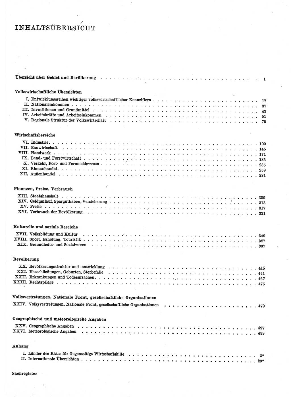 Statistisches Jahrbuch der Deutschen Demokratischen Republik (DDR) 1974, Seite 5 (Stat. Jb. DDR 1974, S. 5)