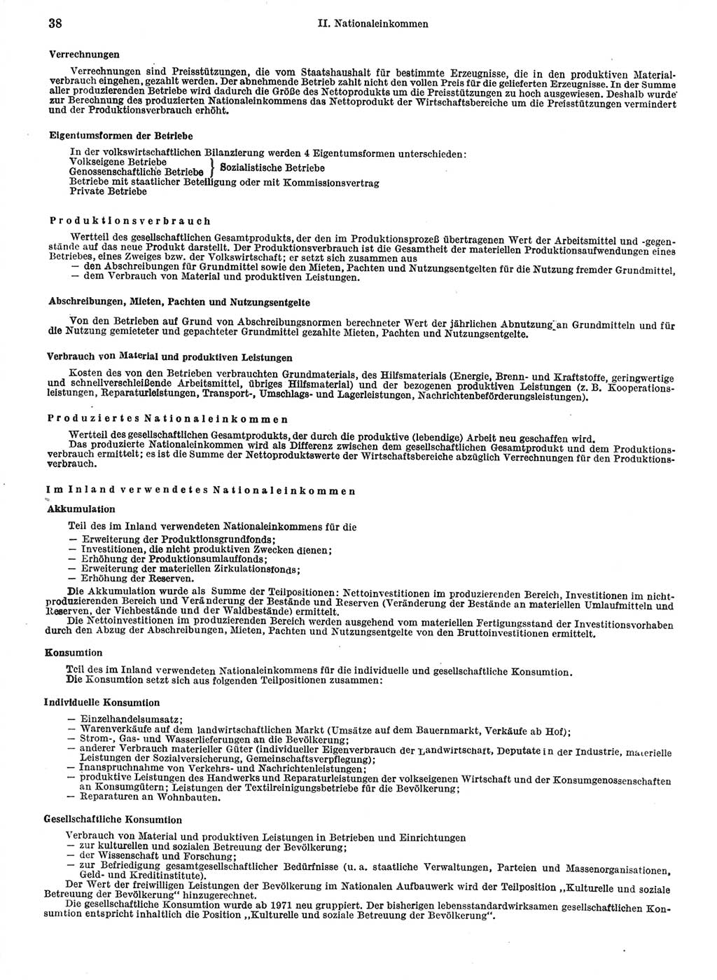 Statistisches Jahrbuch der Deutschen Demokratischen Republik (DDR) 1974, Seite 38 (Stat. Jb. DDR 1974, S. 38)