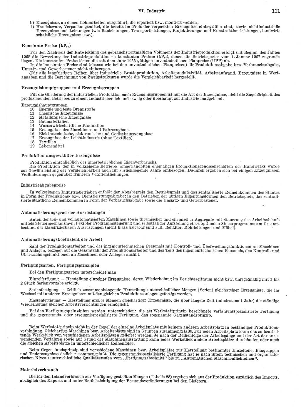 Statistisches Jahrbuch der Deutschen Demokratischen Republik (DDR) 1974, Seite 111 (Stat. Jb. DDR 1974, S. 111)