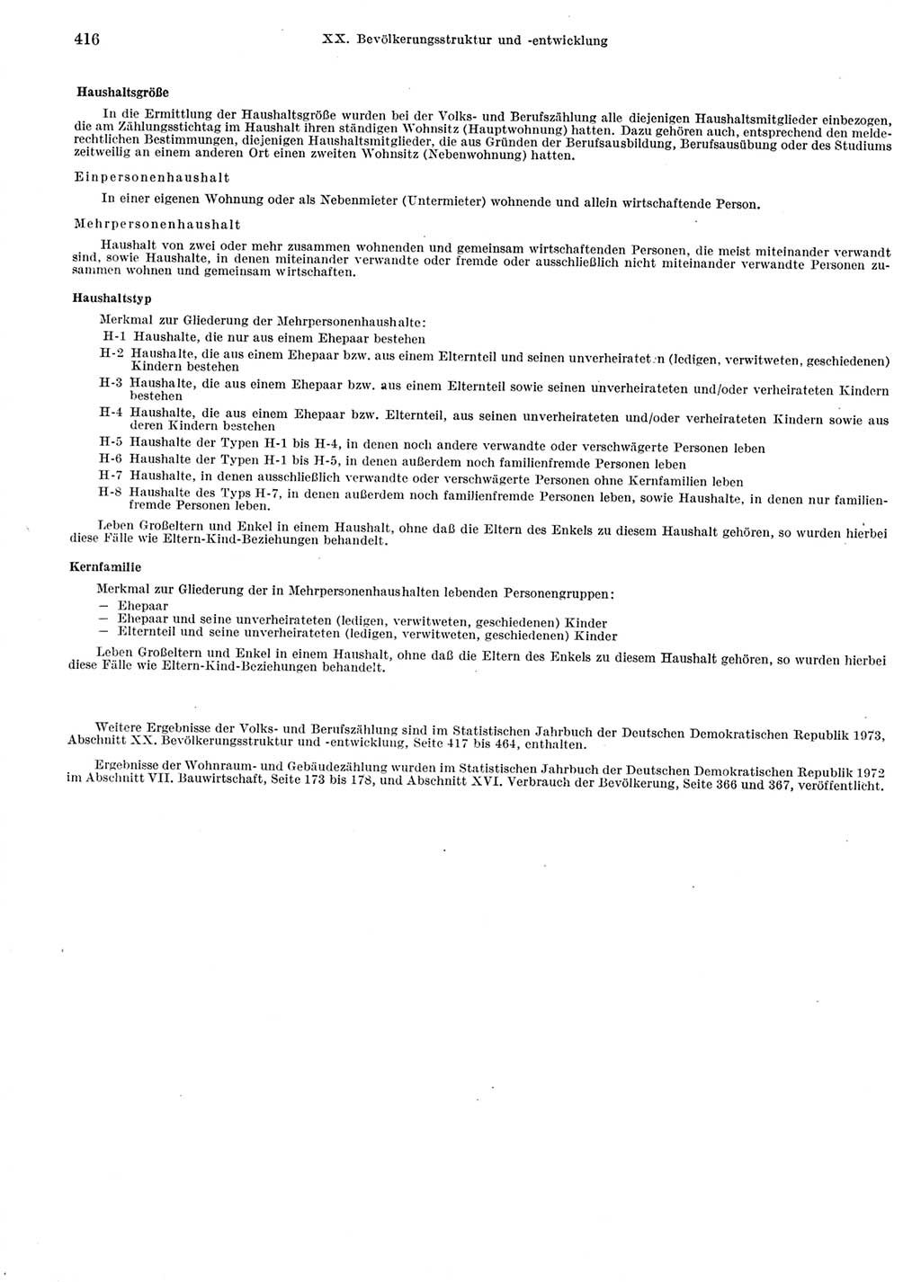 Statistisches Jahrbuch der Deutschen Demokratischen Republik (DDR) 1974, Seite 416 (Stat. Jb. DDR 1974, S. 416)