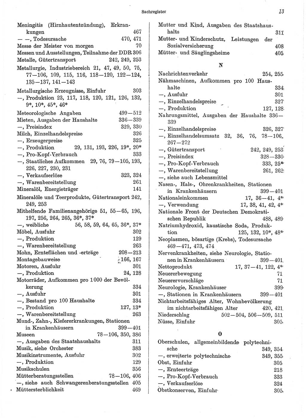 Statistisches Jahrbuch der Deutschen Demokratischen Republik (DDR) 1974, Seite 13 (Stat. Jb. DDR 1974, S. 13)