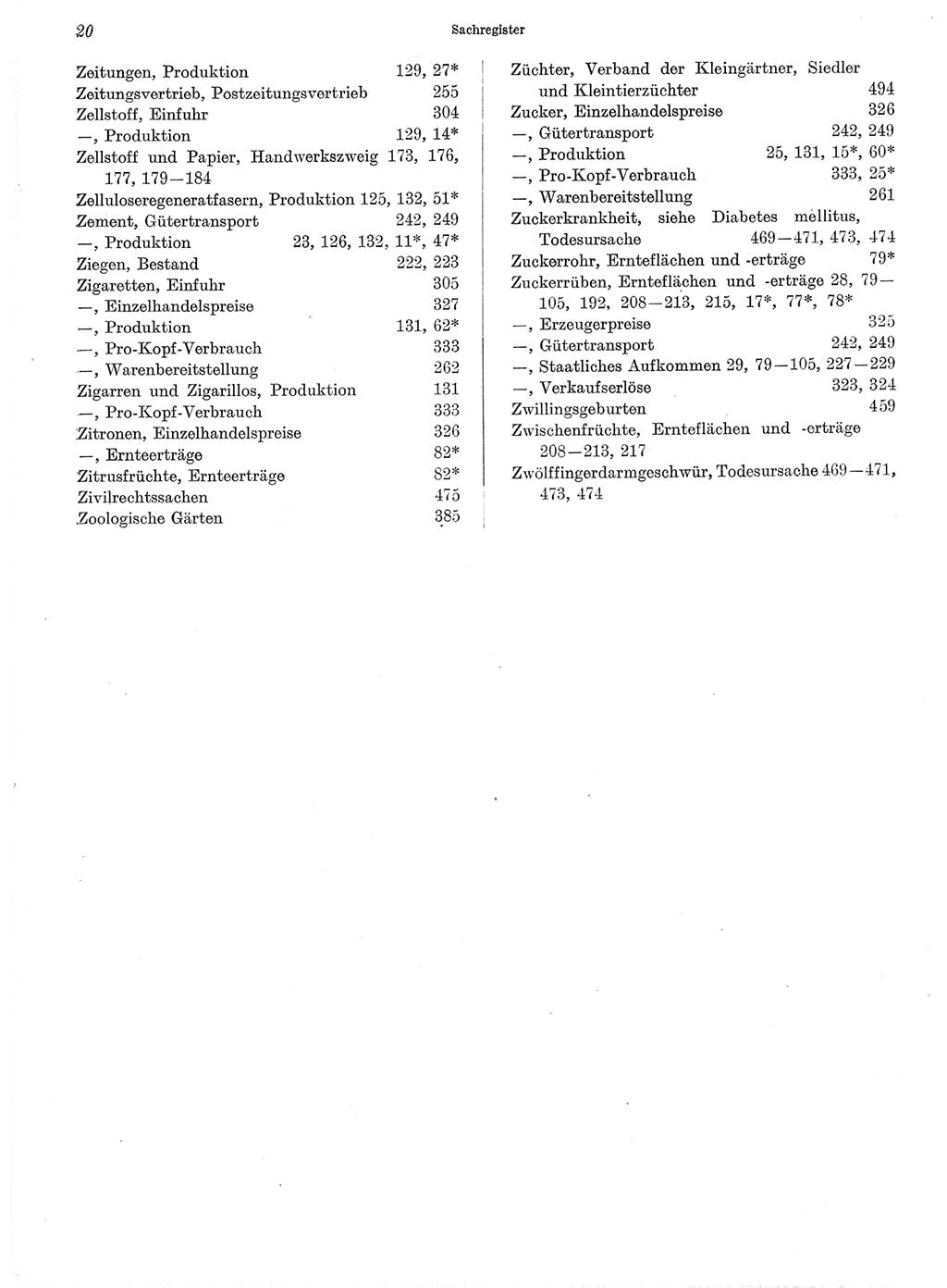 Statistisches Jahrbuch der Deutschen Demokratischen Republik (DDR) 1974, Seite 20 (Stat. Jb. DDR 1974, S. 20)