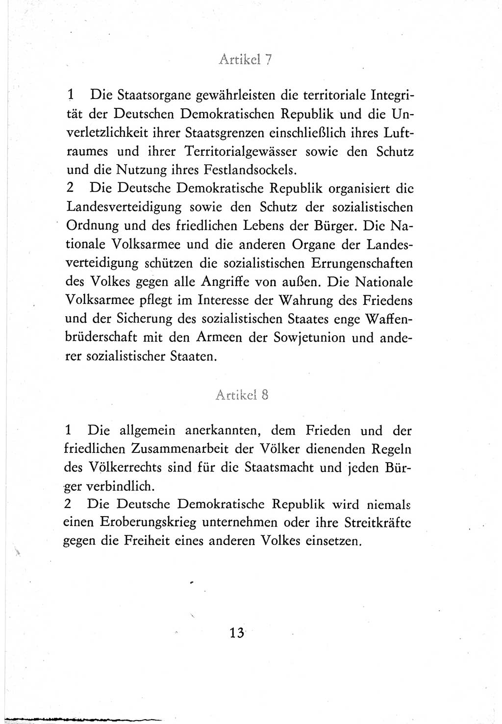 Verfassung der Deutschen Demokratischen Republik (DDR) vom 7. Oktober 1974, Seite 13 (Verf. DDR 1974, S. 13)