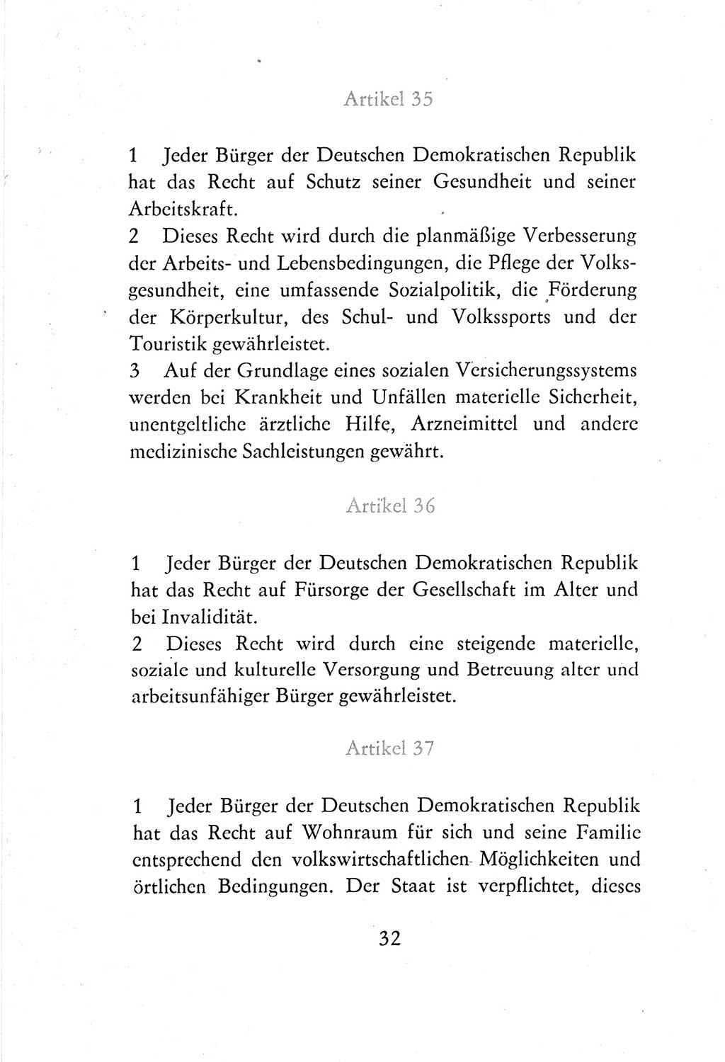 Verfassung der Deutschen Demokratischen Republik (DDR) vom 7. Oktober 1974, Seite 32 (Verf. DDR 1974, S. 32)