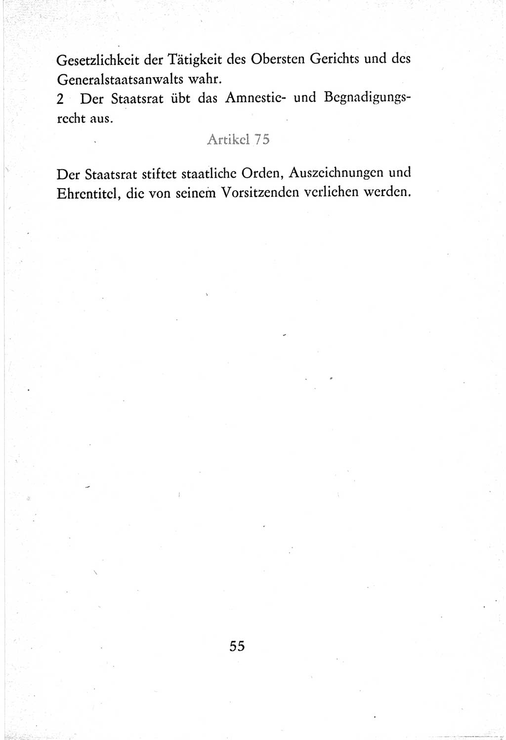 Verfassung der Deutschen Demokratischen Republik (DDR) vom 7. Oktober 1974, Seite 55 (Verf. DDR 1974, S. 55)