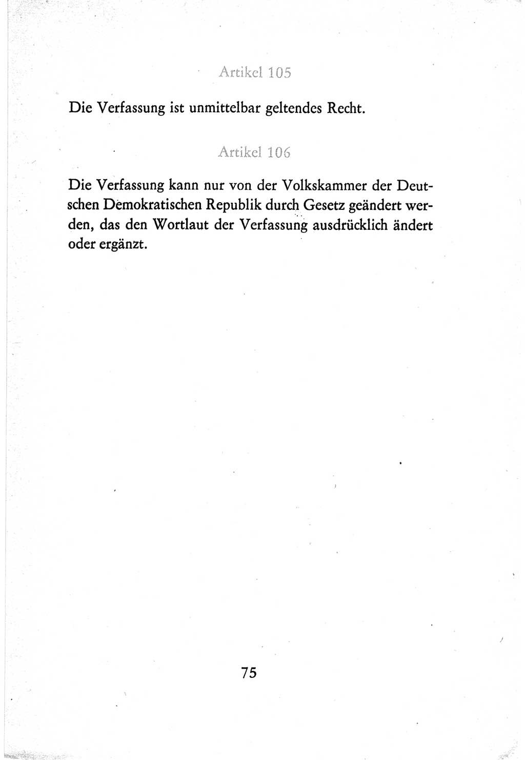 Verfassung der Deutschen Demokratischen Republik (DDR) vom 7. Oktober 1974, Seite 75 (Verf. DDR 1974, S. 75)