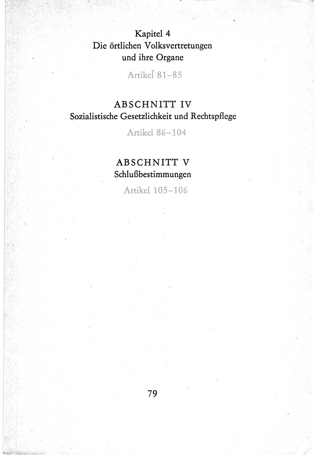 Verfassung der Deutschen Demokratischen Republik (DDR) vom 7. Oktober 1974, Seite 79 (Verf. DDR 1974, S. 79)