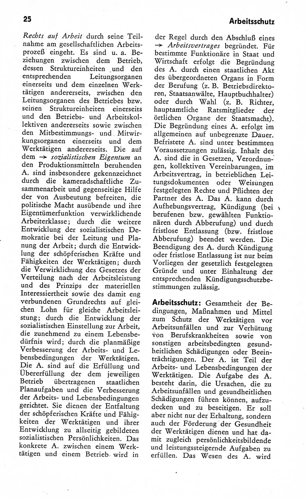 Wörterbuch zum sozialistischen Staat [Deutsche Demokratische Republik (DDR)] 1974, Seite 25 (Wb. soz. St. DDR 1974, S. 25)