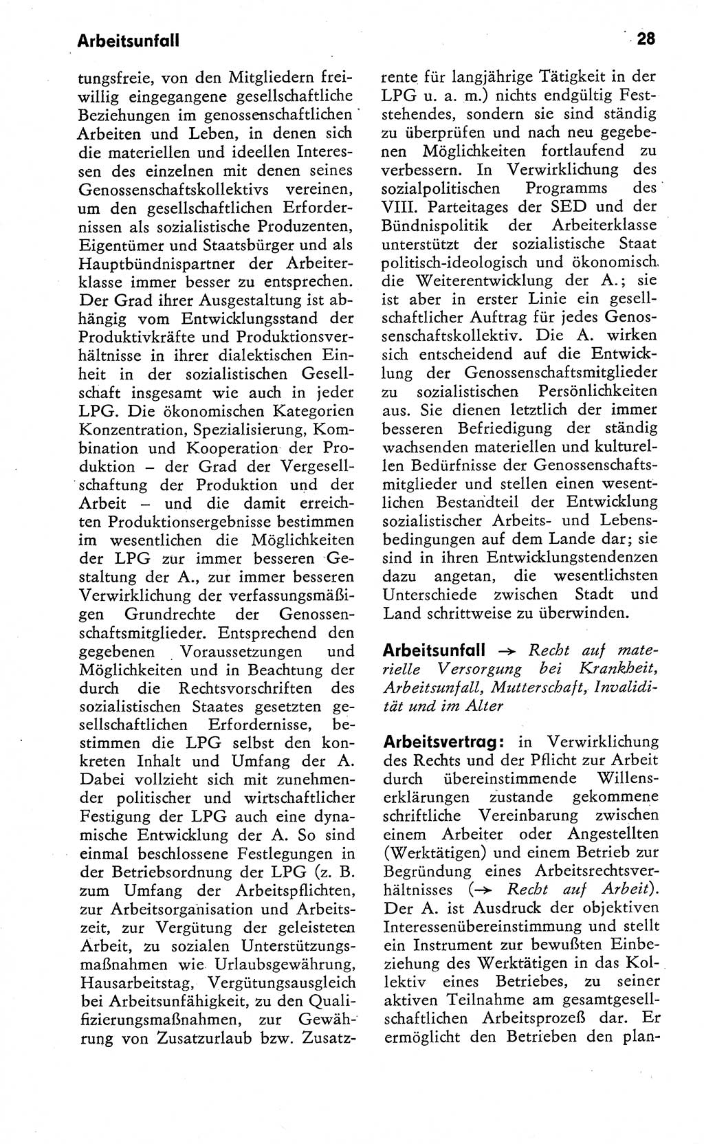 Wörterbuch zum sozialistischen Staat [Deutsche Demokratische Republik (DDR)] 1974, Seite 28 (Wb. soz. St. DDR 1974, S. 28)