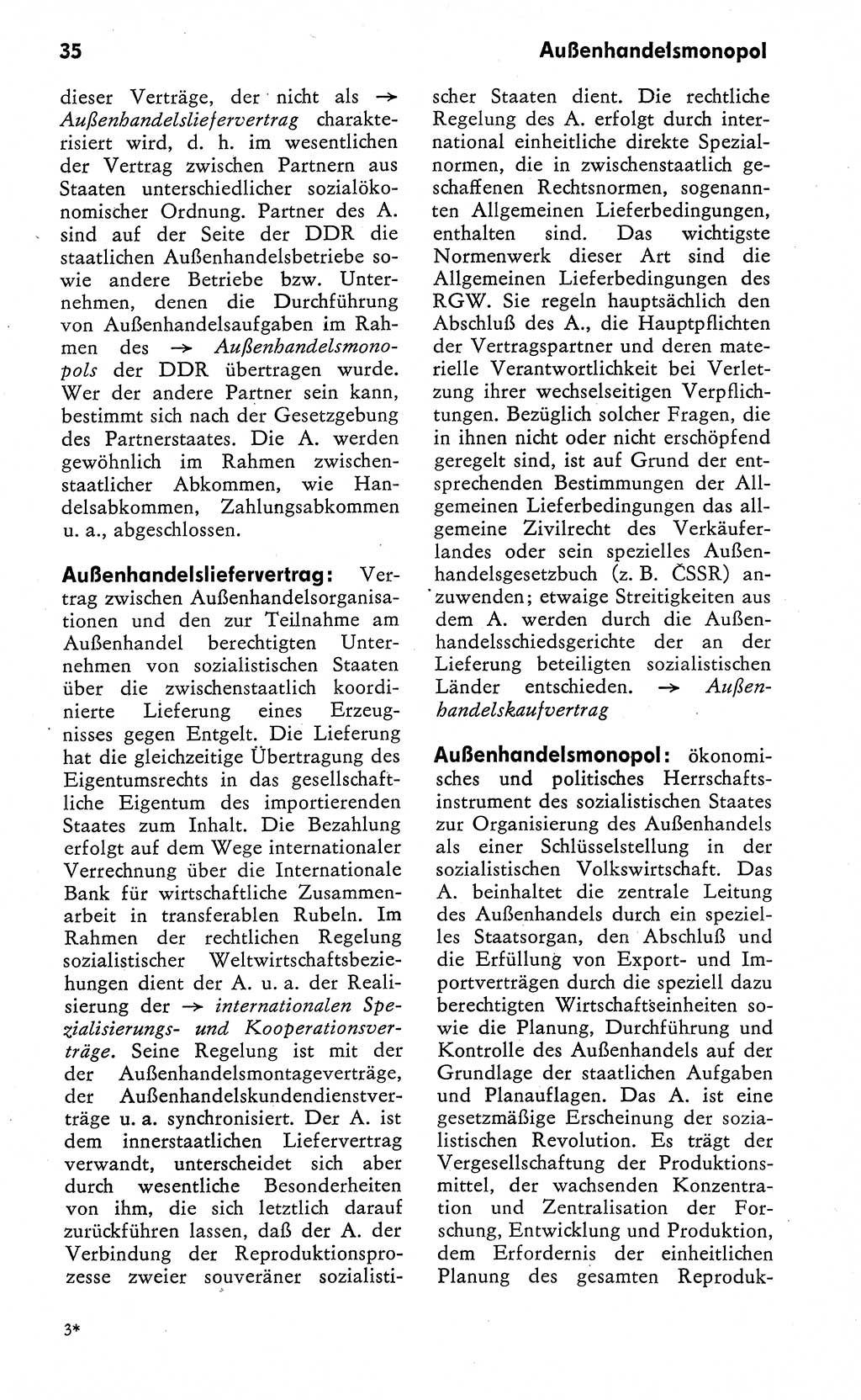 Wörterbuch zum sozialistischen Staat [Deutsche Demokratische Republik (DDR)] 1974, Seite 35 (Wb. soz. St. DDR 1974, S. 35)