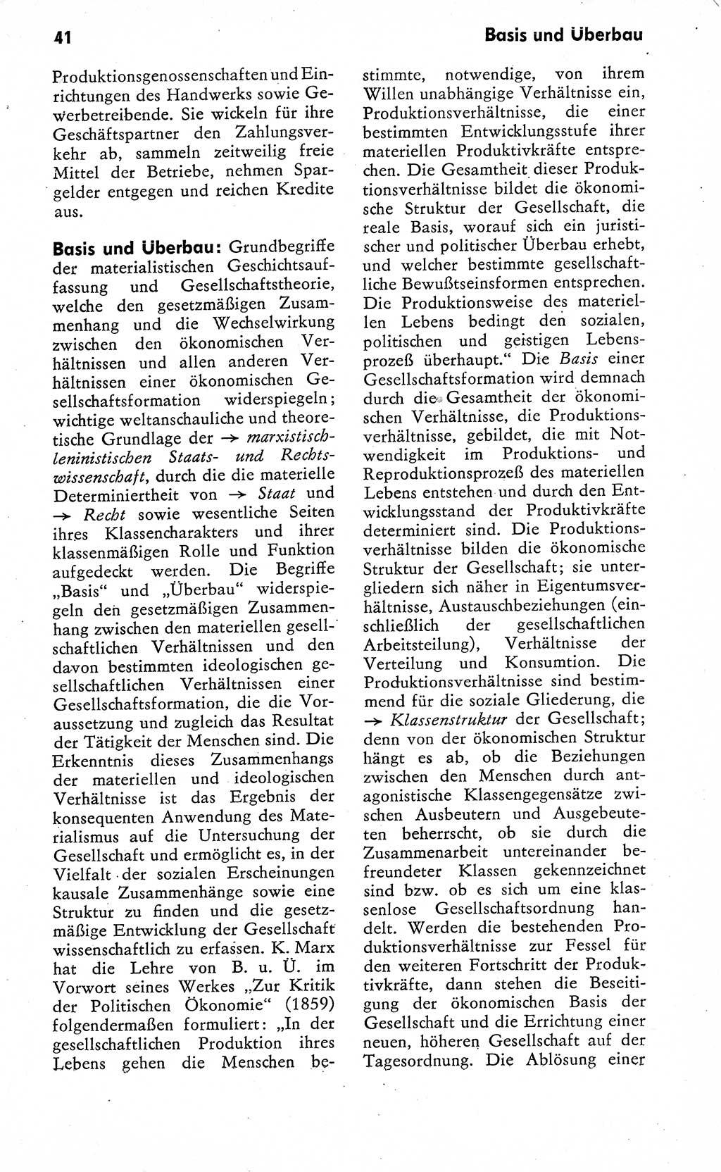 Wörterbuch zum sozialistischen Staat [Deutsche Demokratische Republik (DDR)] 1974, Seite 41 (Wb. soz. St. DDR 1974, S. 41)