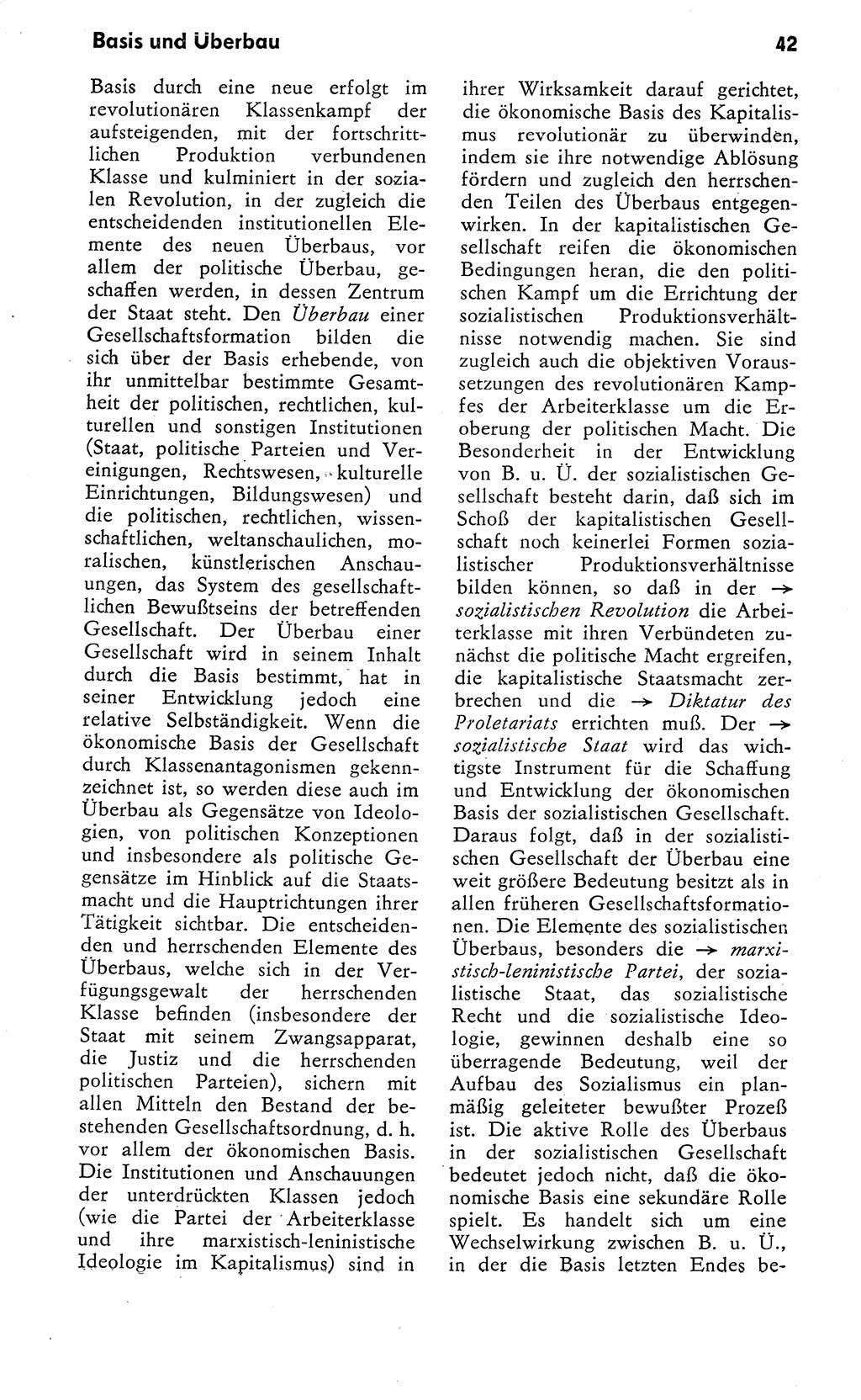 Wörterbuch zum sozialistischen Staat [Deutsche Demokratische Republik (DDR)] 1974, Seite 42 (Wb. soz. St. DDR 1974, S. 42)