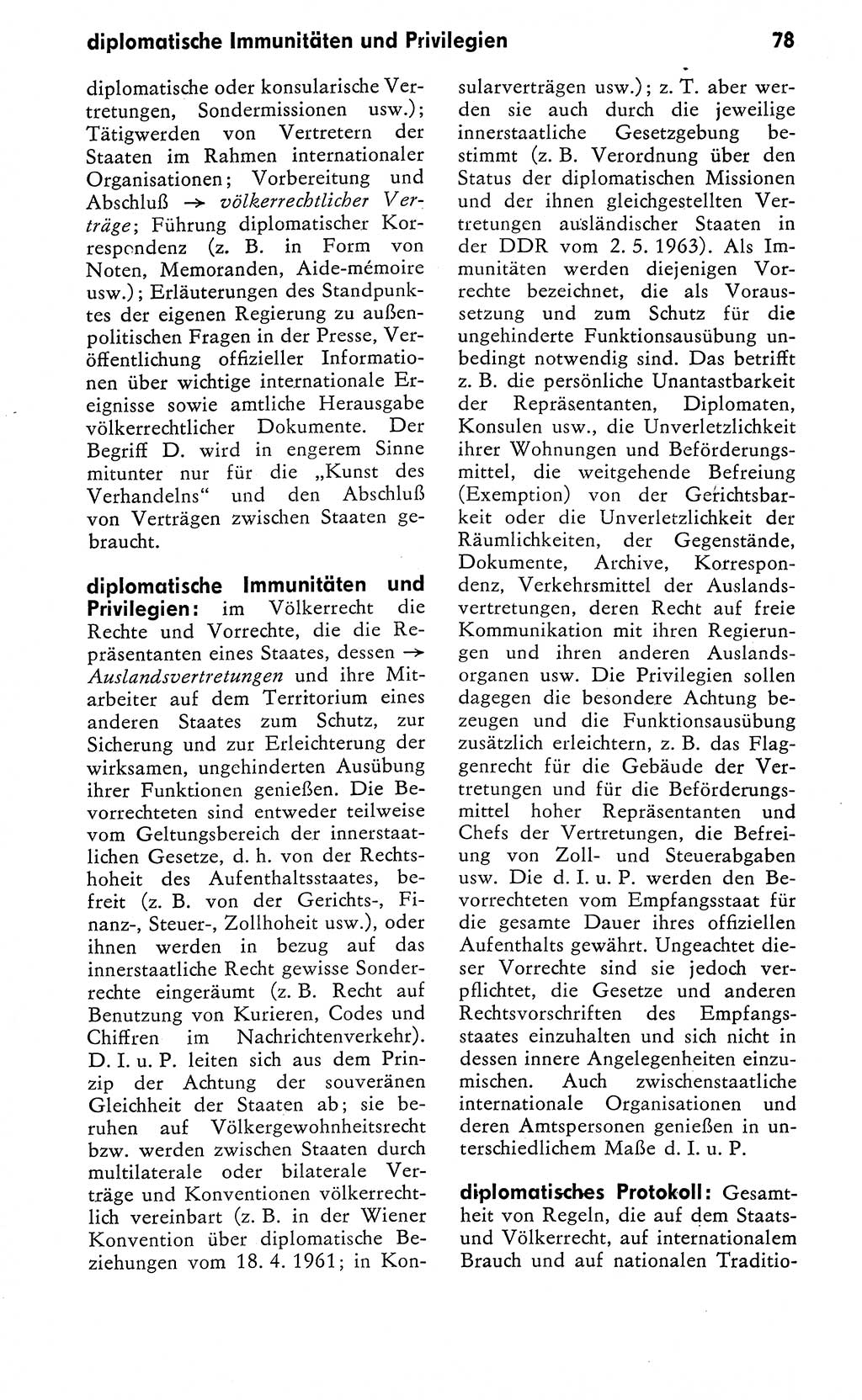 Wörterbuch zum sozialistischen Staat [Deutsche Demokratische Republik (DDR)] 1974, Seite 78 (Wb. soz. St. DDR 1974, S. 78)