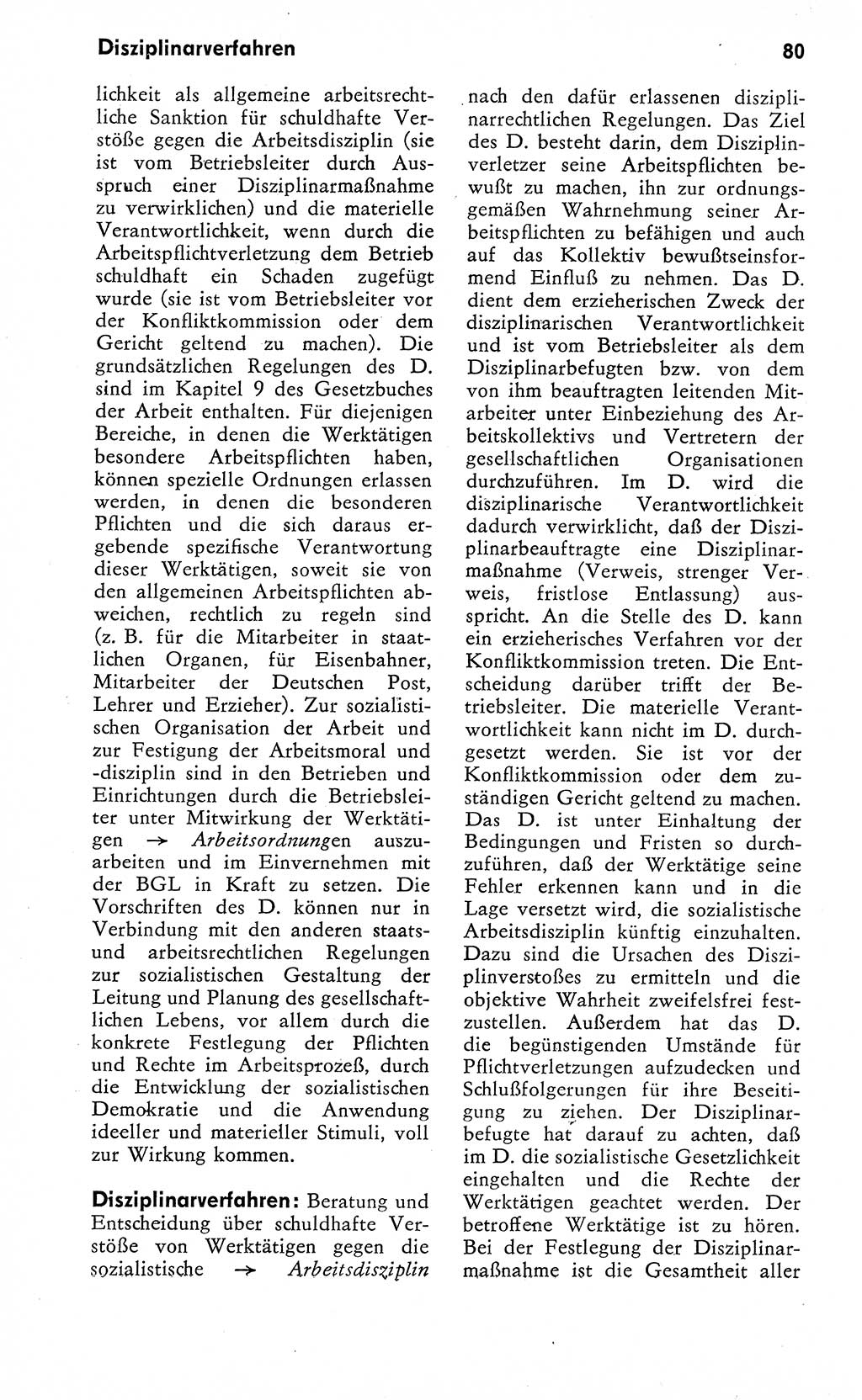Wörterbuch zum sozialistischen Staat [Deutsche Demokratische Republik (DDR)] 1974, Seite 80 (Wb. soz. St. DDR 1974, S. 80)